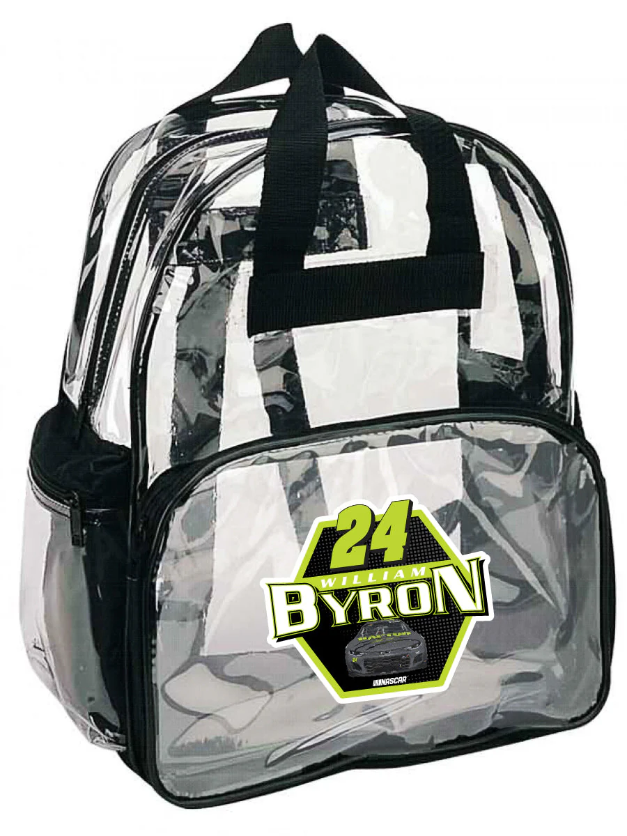 William Byron #24 Officially Licensed Clear Backpack