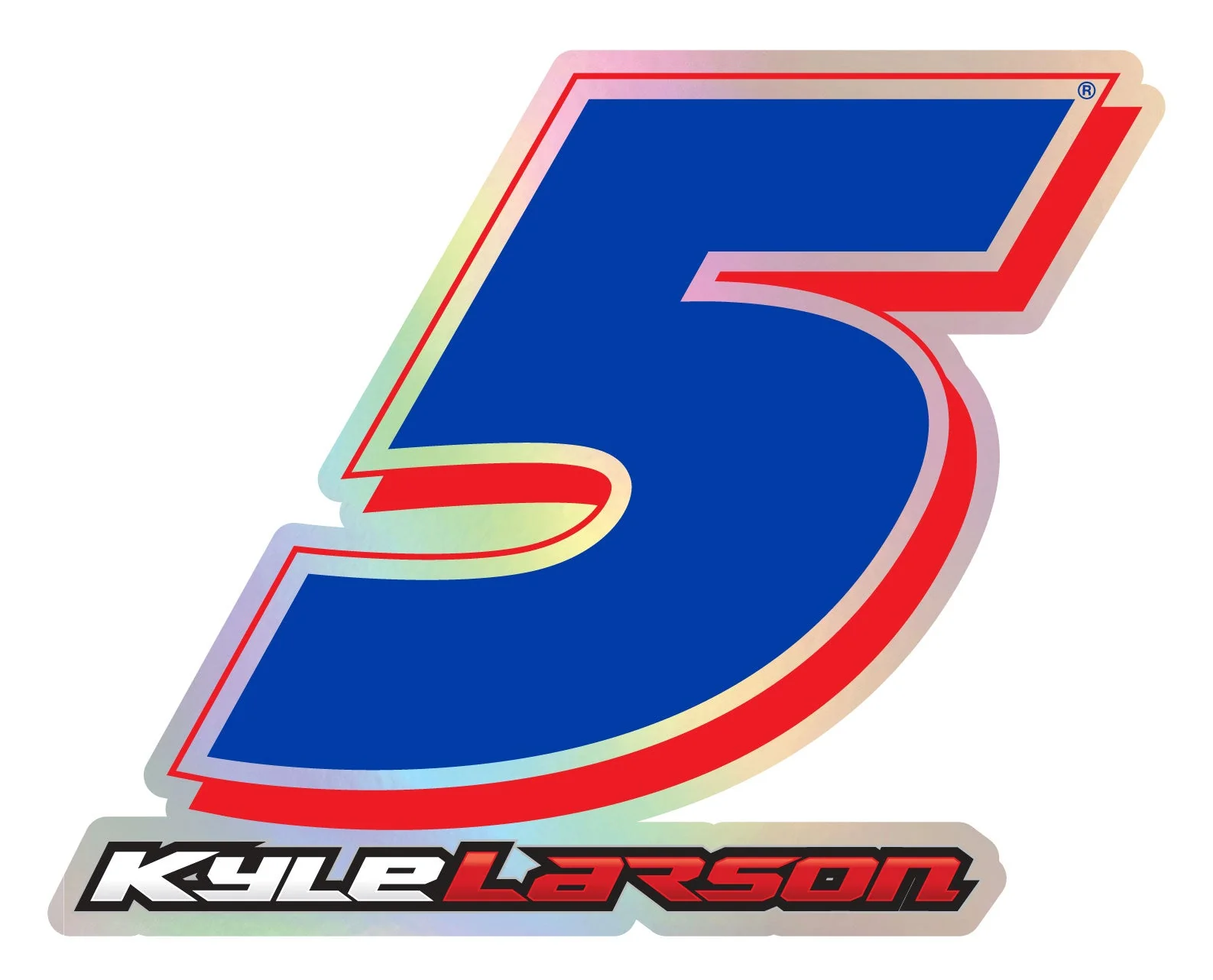 Kyle Larson #5 Laser Cut Holographic Decal