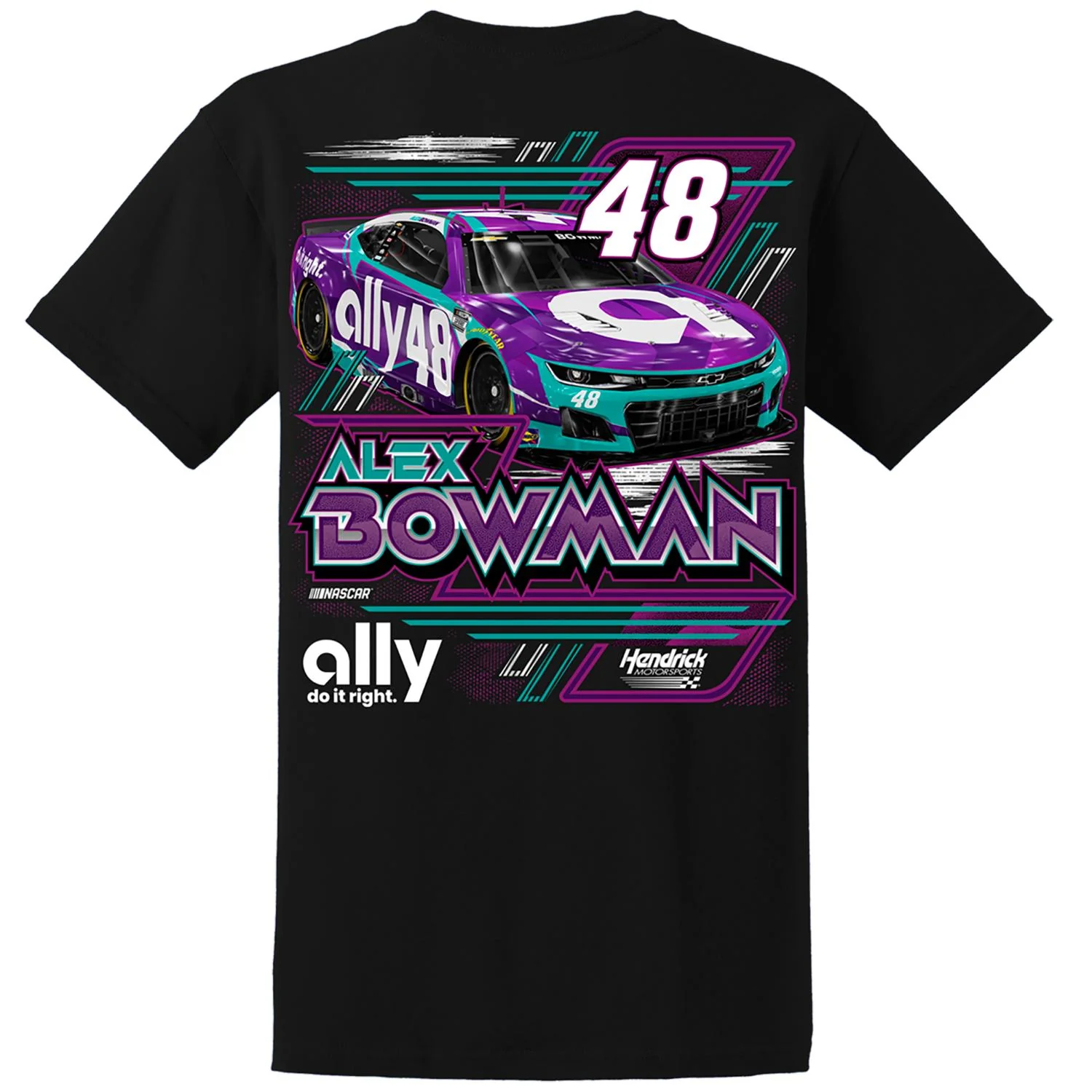 Alex Bowman #48 Ally Bolt T-shirt - Image 3