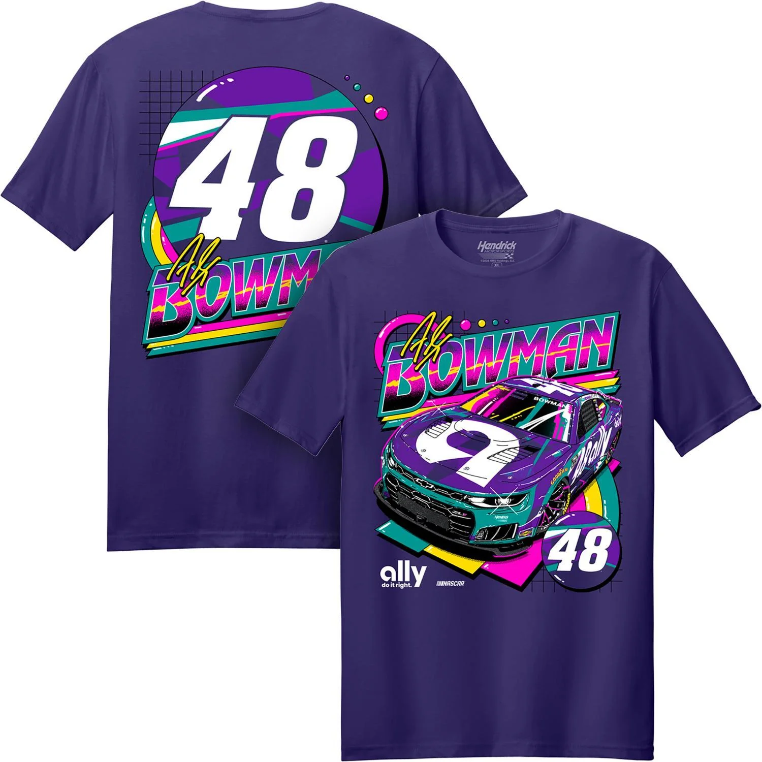 Alex Bowman #48 Ally Xtreme Purple T-shirt