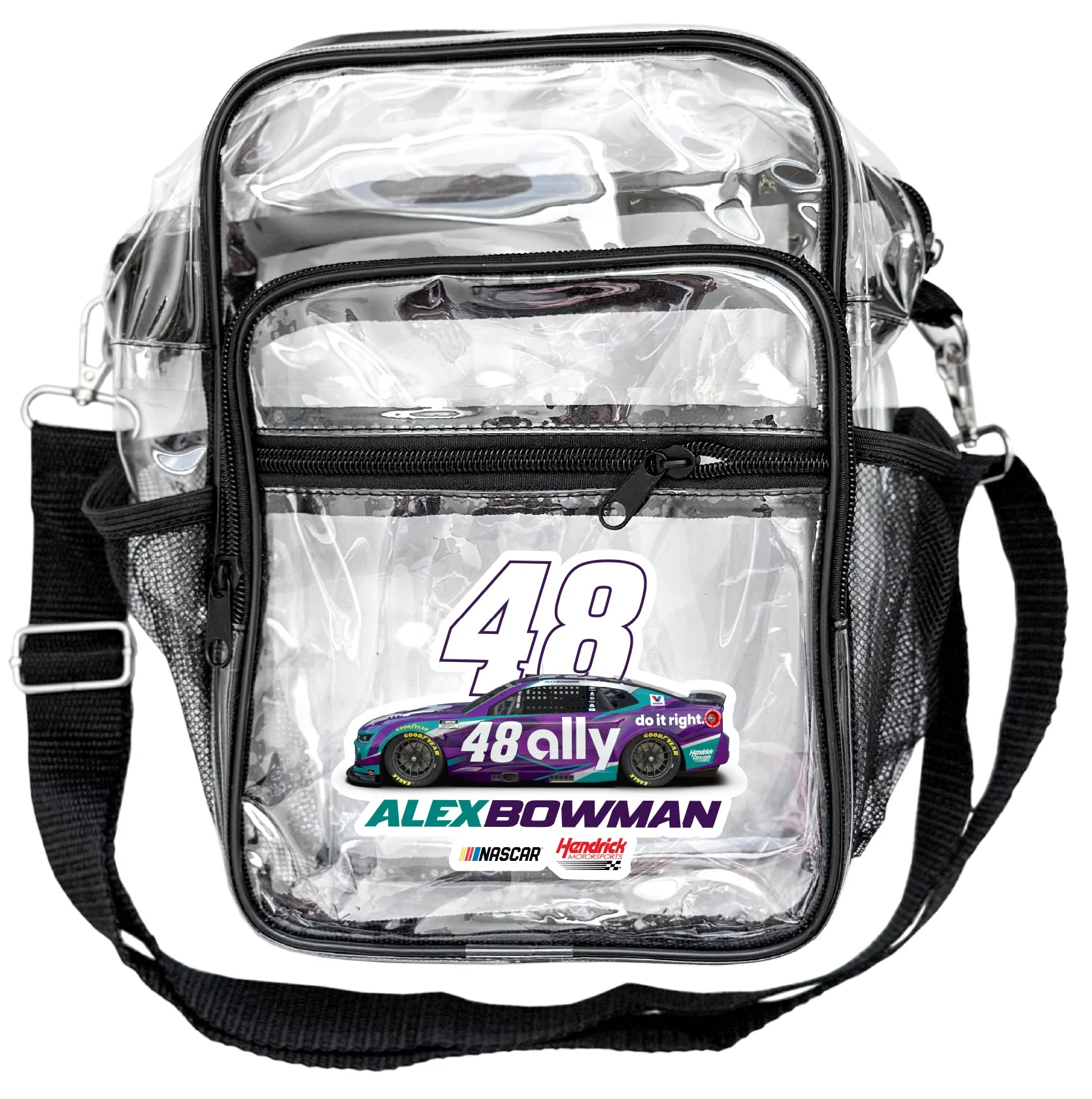 Alex Bowman #48 Clear Messenger Crossbody Tote Bag