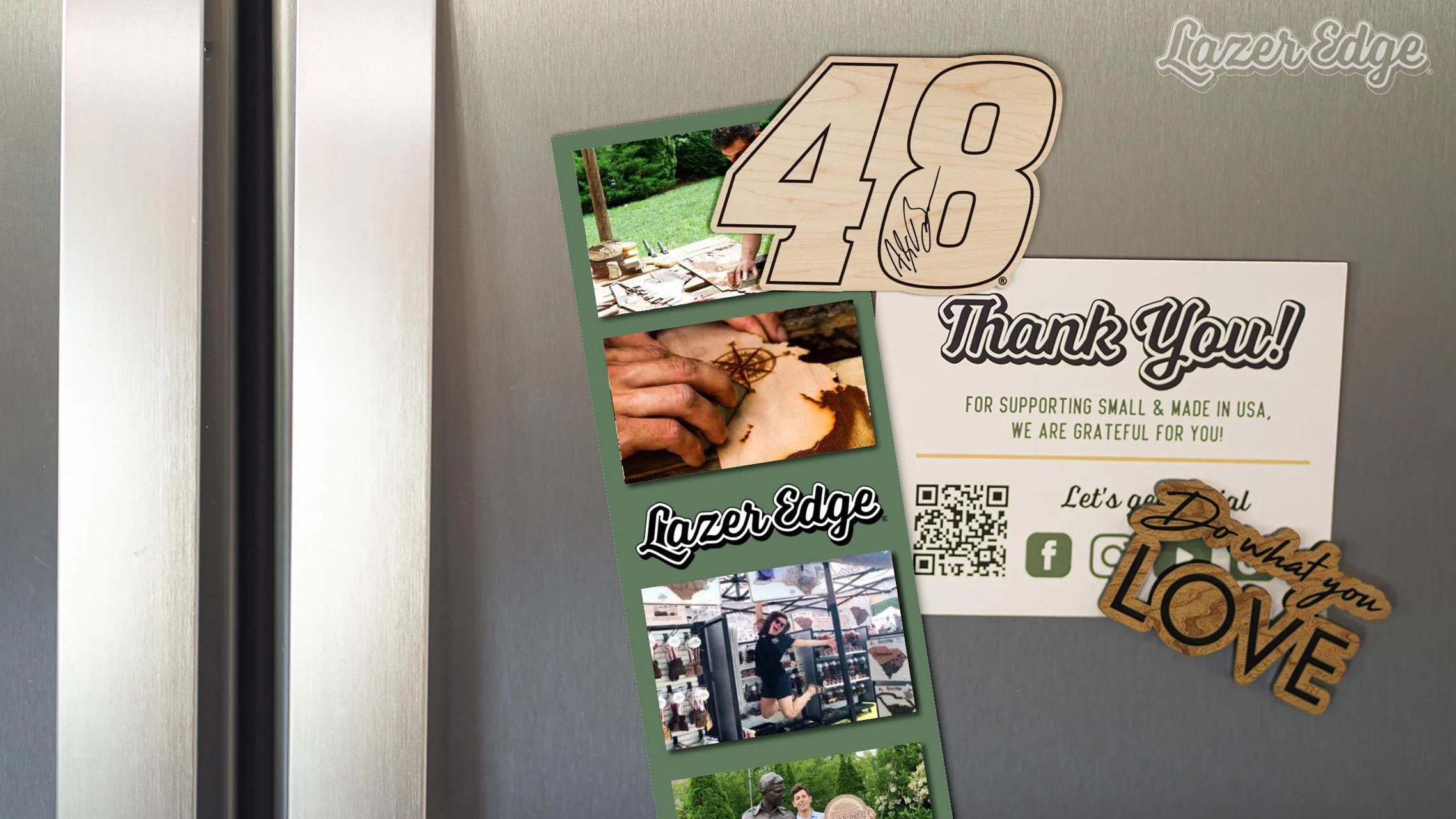 Alex Bowman #48 Wooden Magnet - Image 3