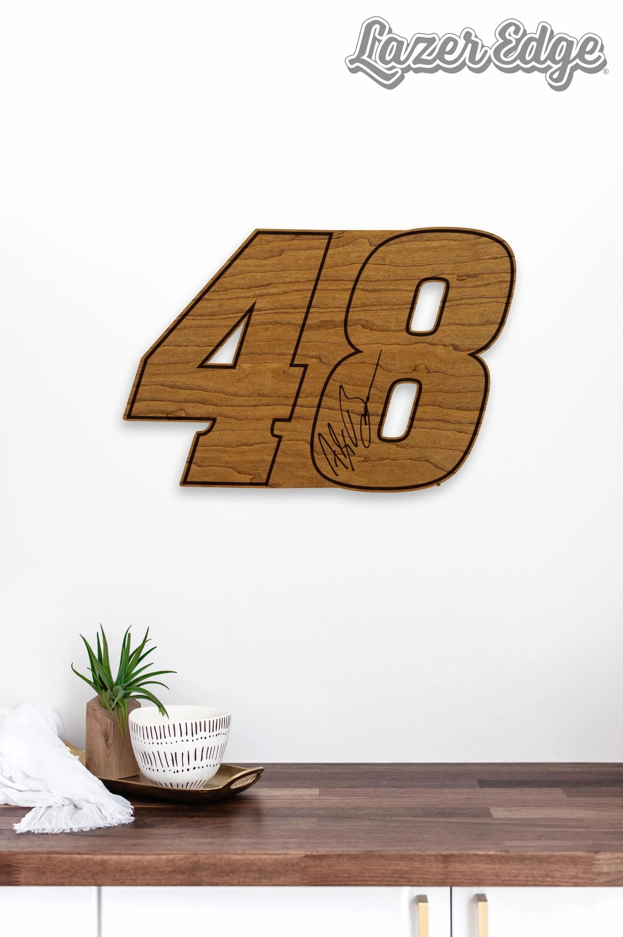 Alex Bowman #48 Wooden Wall Hanging - Image 3