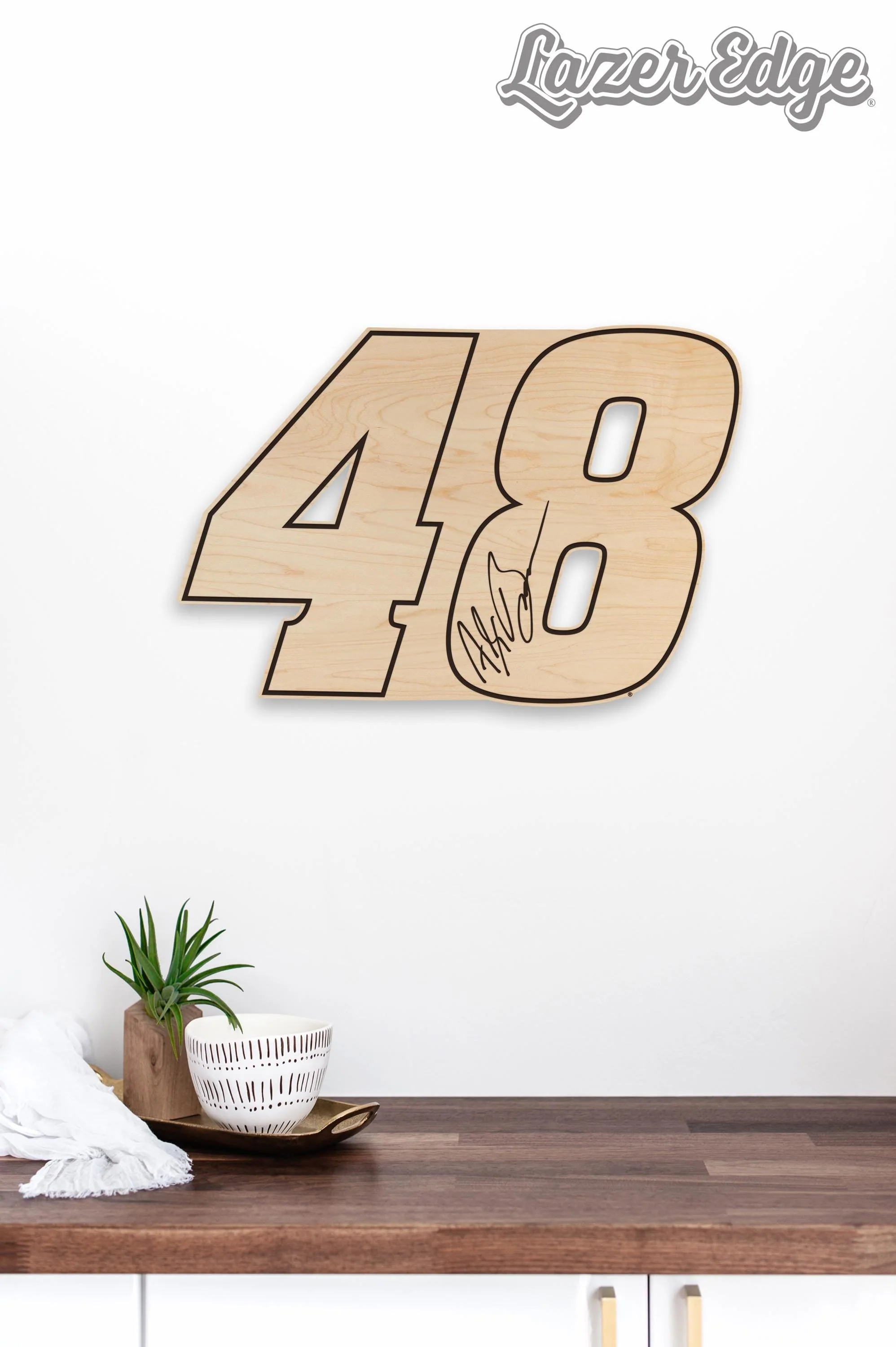 Alex Bowman #48 Wooden Wall Hanging - Image 4