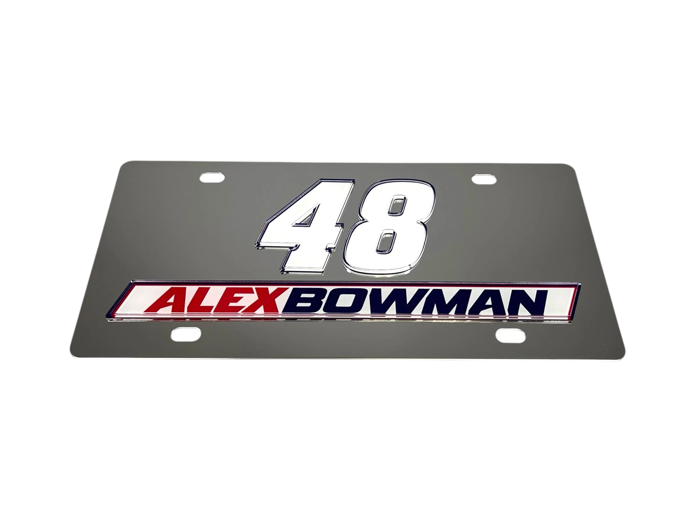 Alex Bowman #48 Ally Stainless Steel License Plate - Image 2