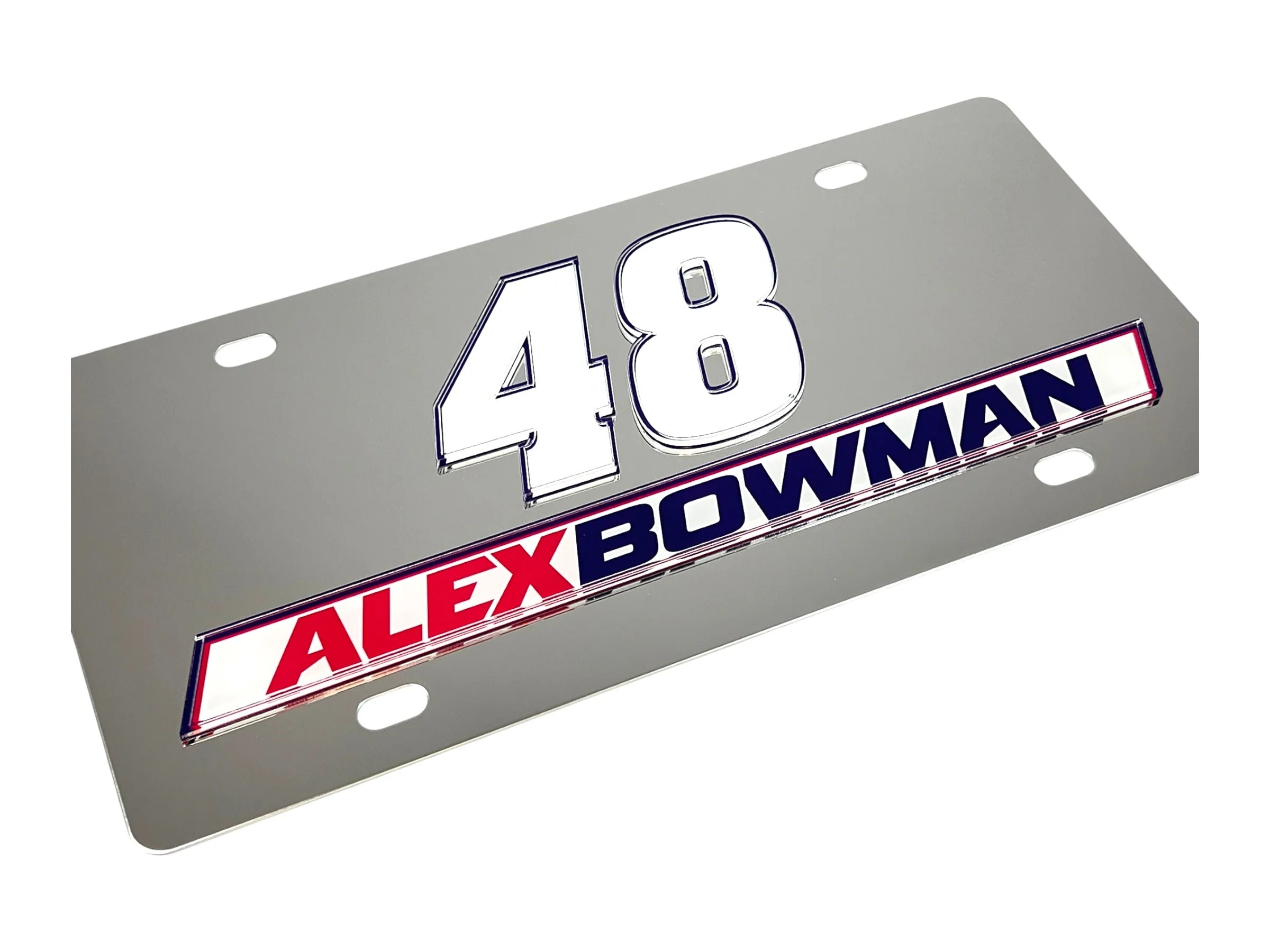 Alex Bowman #48 Ally Stainless Steel License Plate - Image 3