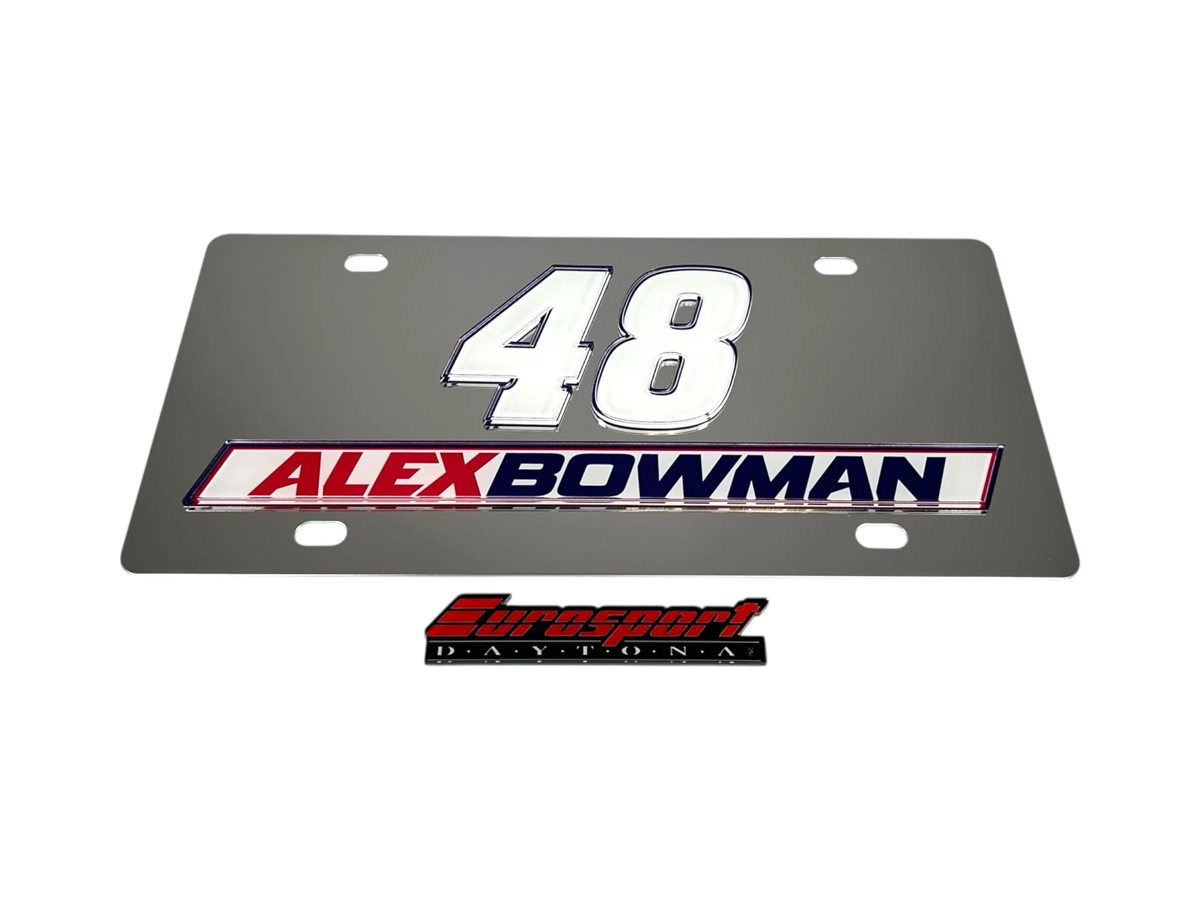 Alex Bowman #48 Ally Stainless Steel License Plate - Image 4