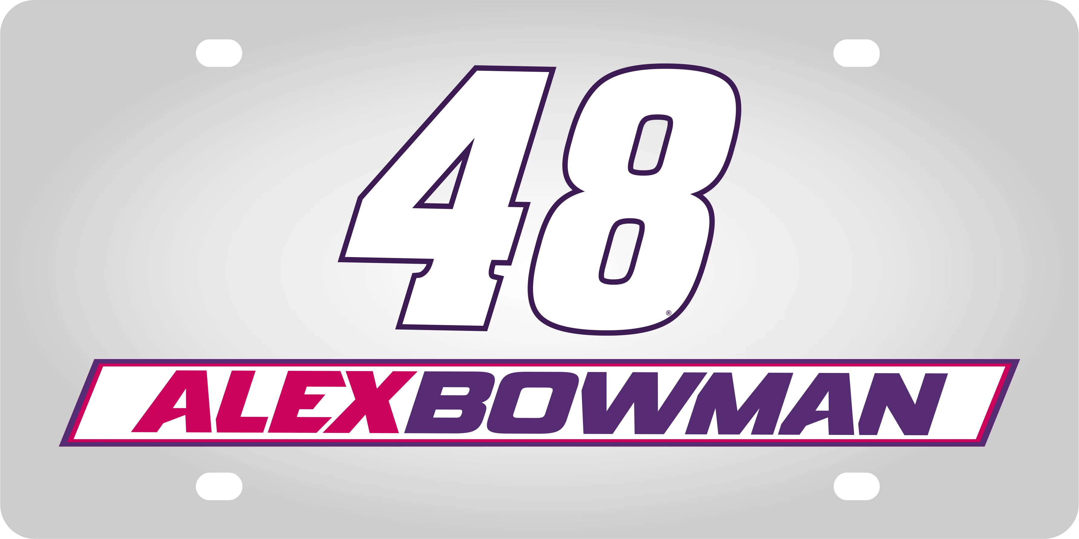 Alex Bowman #48 Ally Stainless Steel License Plate - Image 5