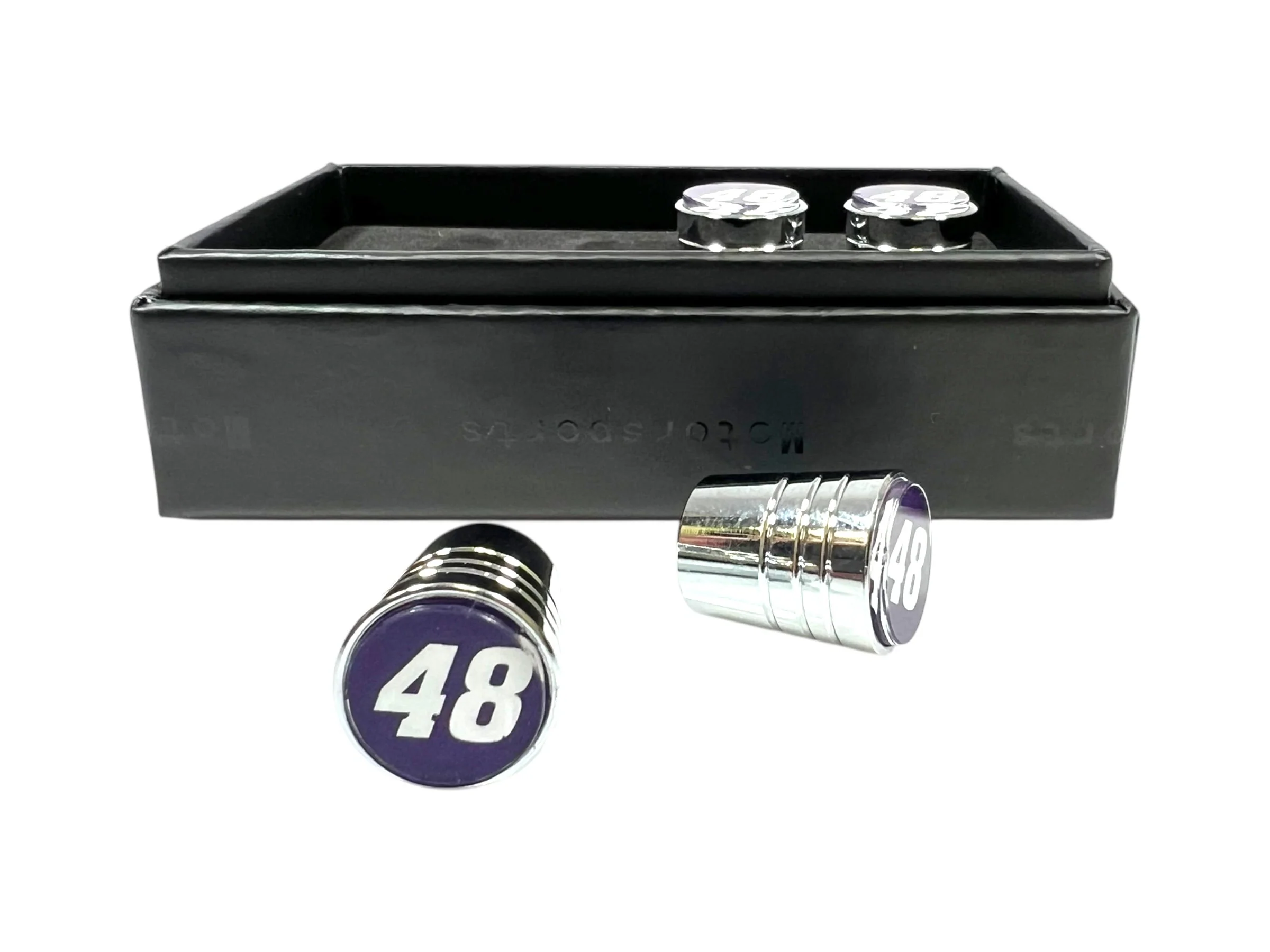 Alex Bowman #48 Ally Chrome Tapered Valve Stem Caps