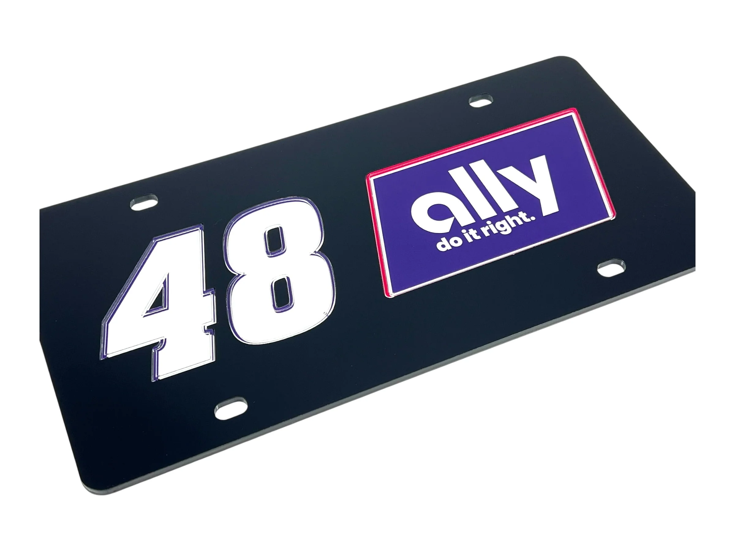 Alex Bowman #48 Ally Acrylic License Plate - Image 3