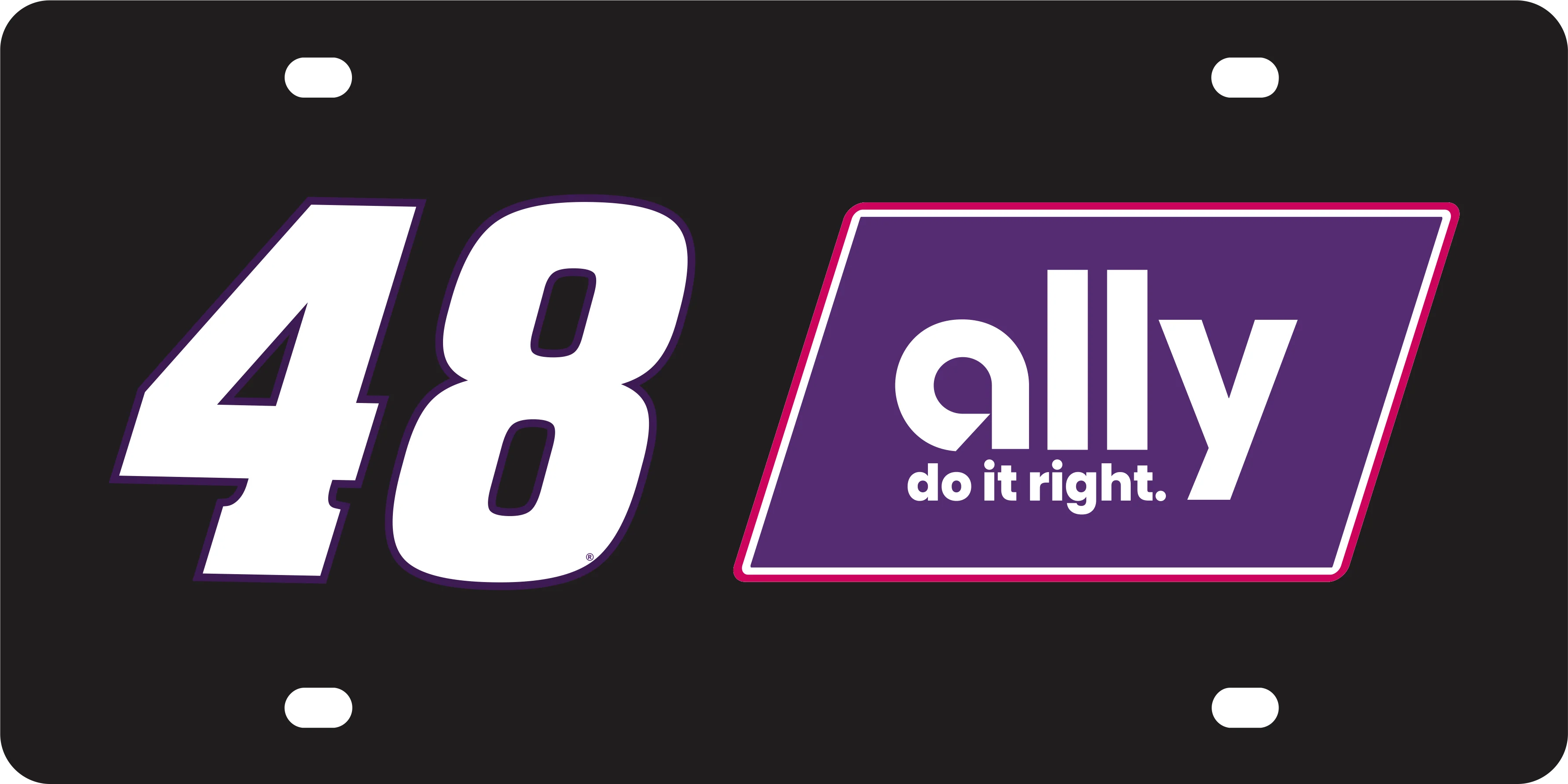 Alex Bowman #48 Ally Acrylic License Plate - Image 5