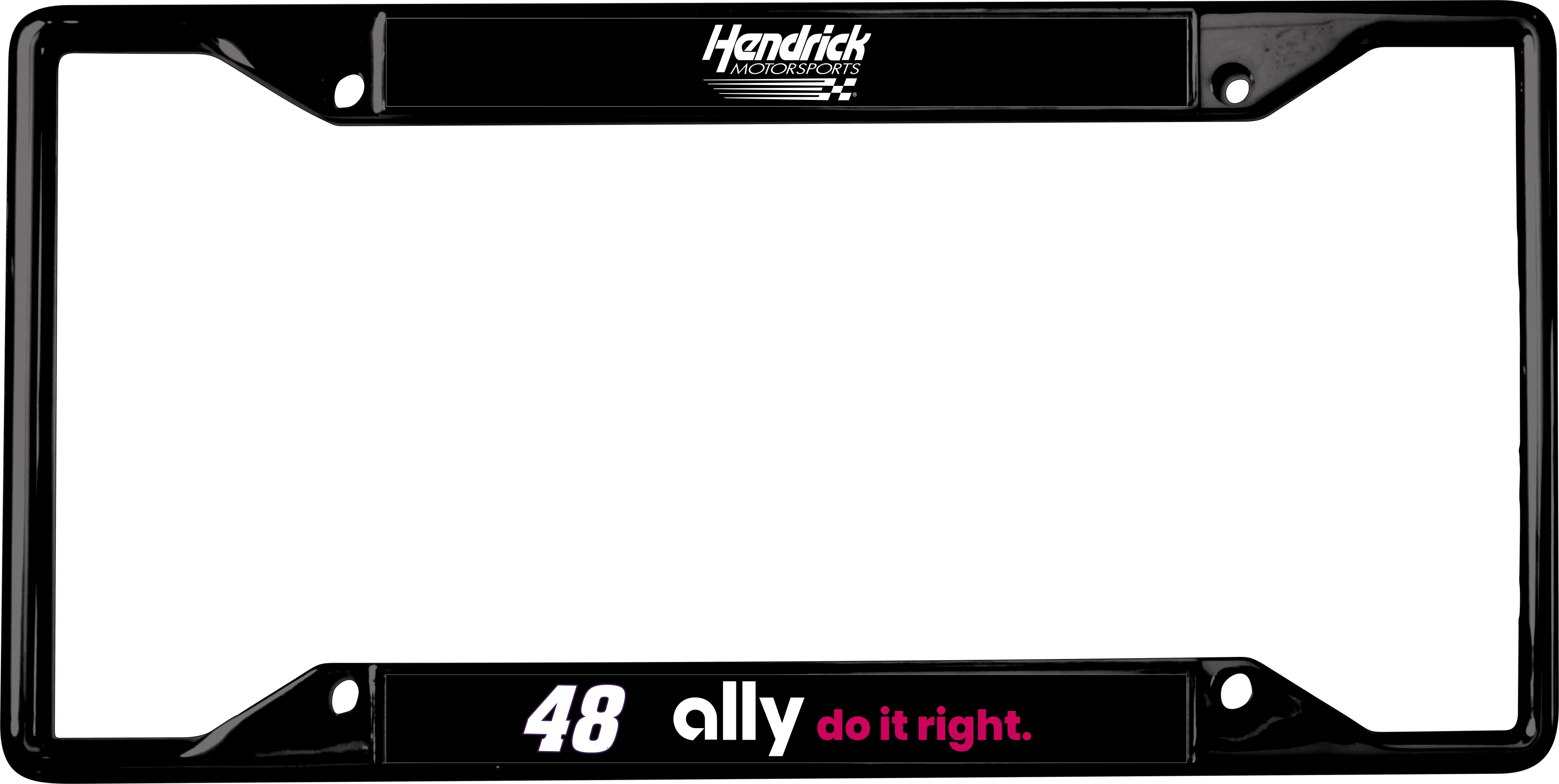 Alex Bowman #48 Ally Black License Plate Frame - Image 5