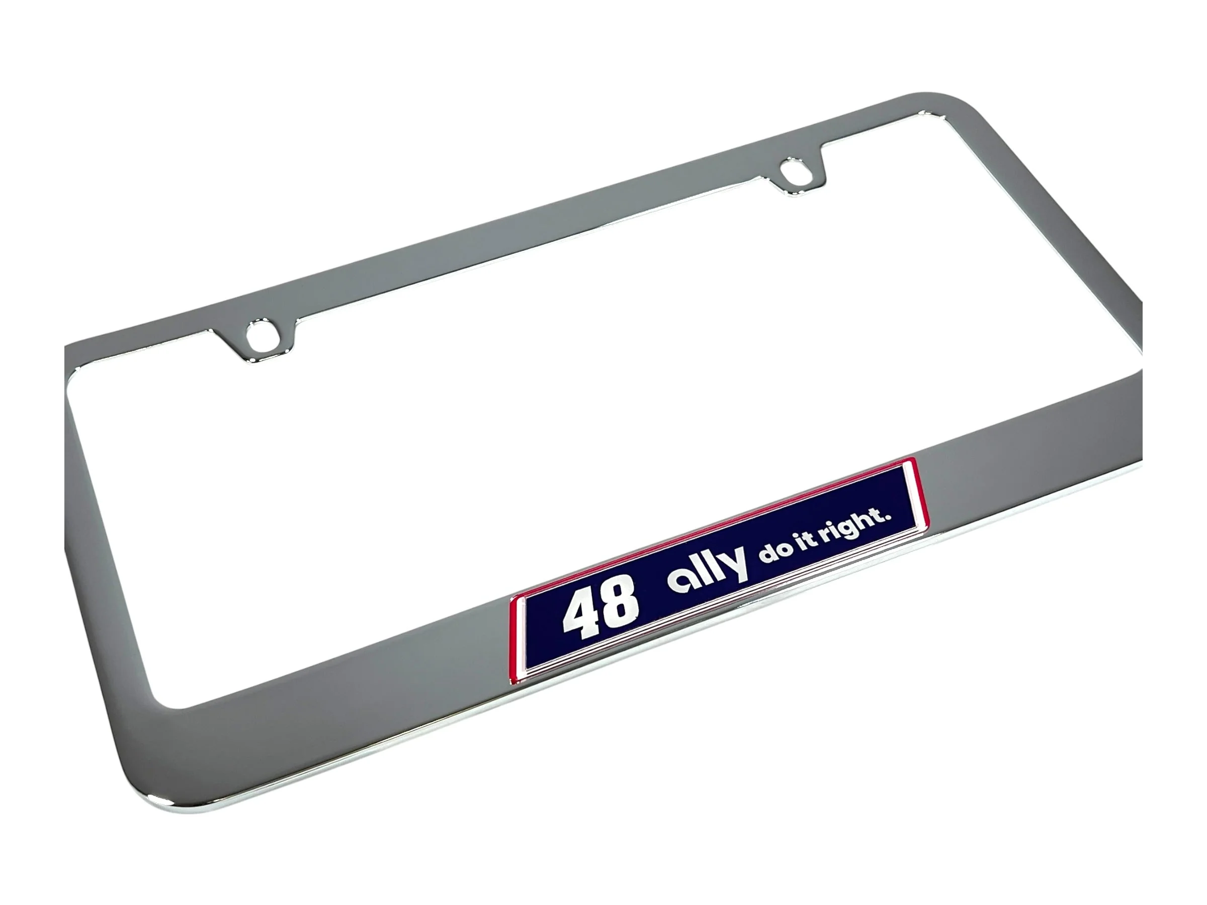Alex Bowman #48 Ally Chrome License Plate Frame - Image 3