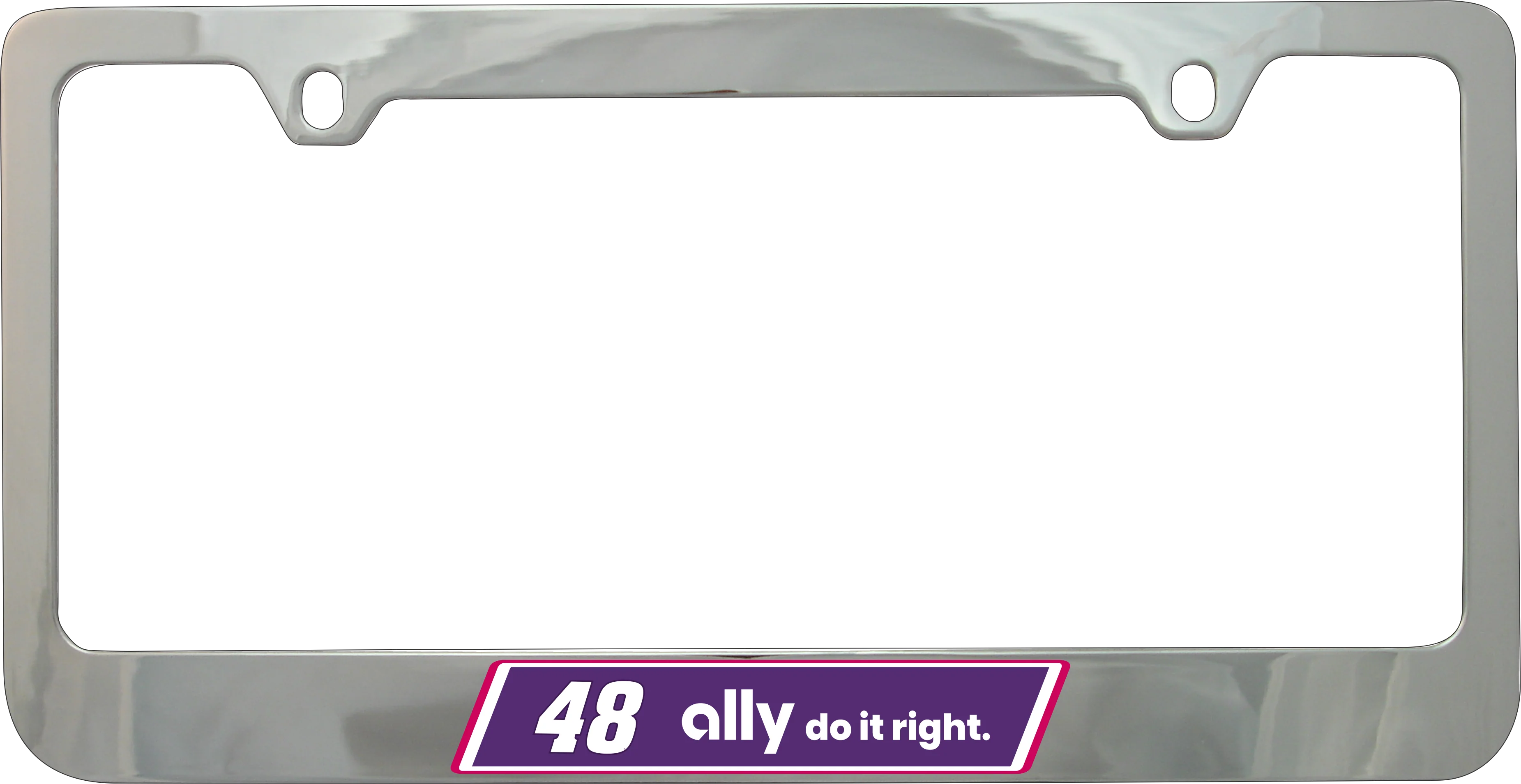 Alex Bowman #48 Ally Chrome License Plate Frame - Image 5