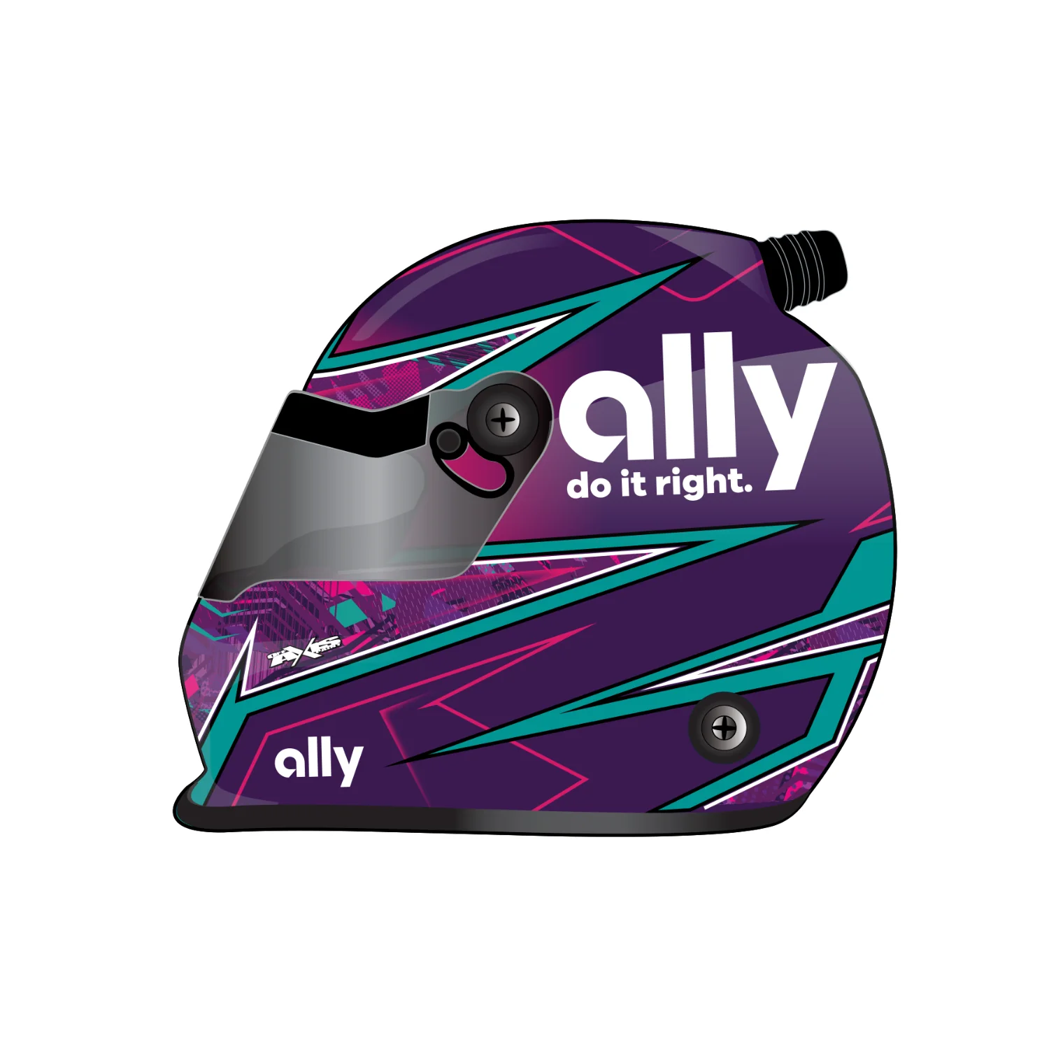AUTOGRAPHED Alex Bowman #48 Ally 1:2 Miniature Replica Helmet - Image 2