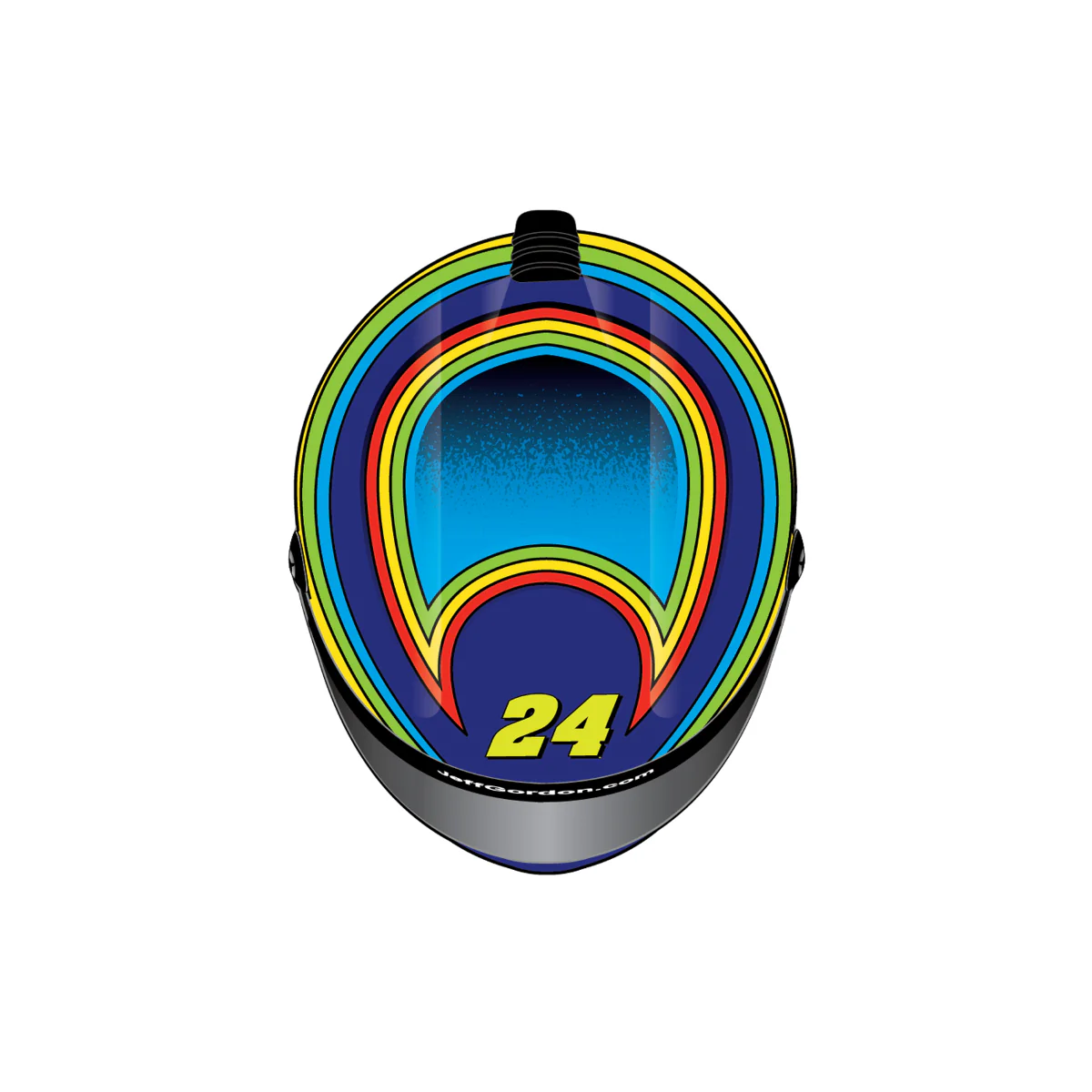 AUTOGRAPHED Jeff Gordon #24 Rainbow Drip Fantasy Full Size Replica Helmet - Image 4