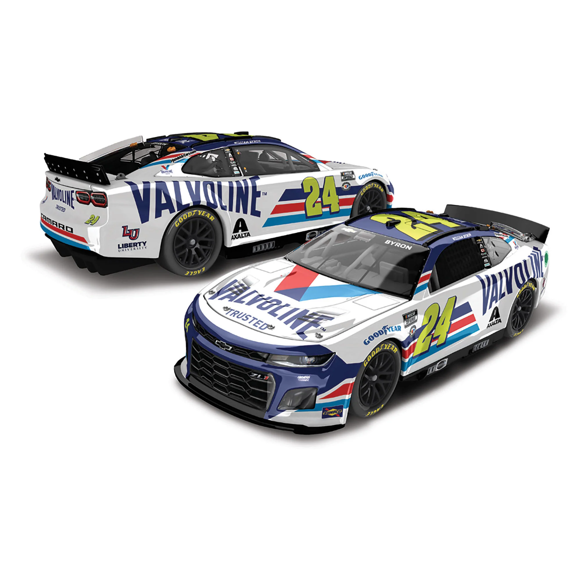 AUTOGRAPHED William Byron #24 2023 Valvoline 1:24 HO Die-Cast