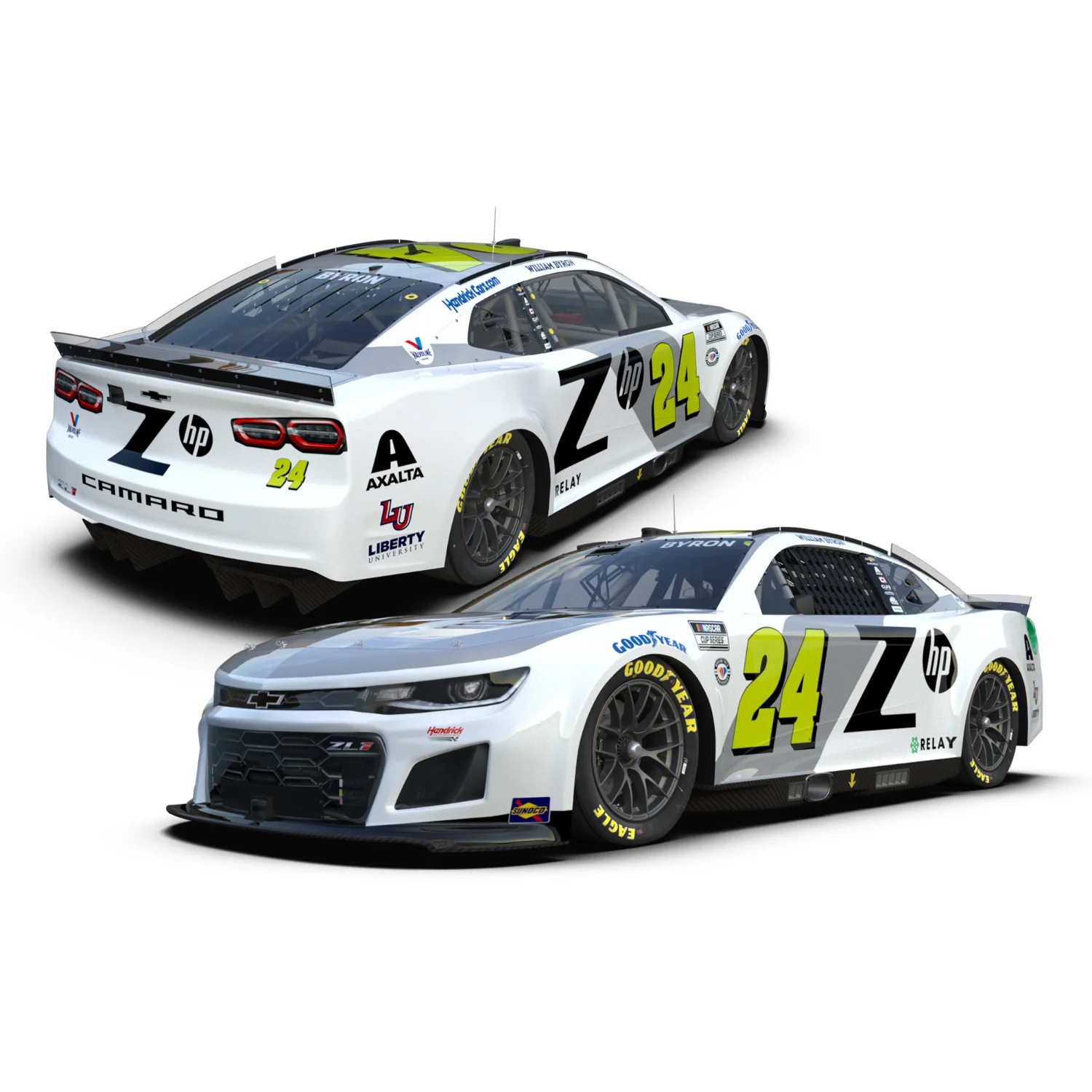 AUTOGRAPHED William Byron #24 2023 Z by HP 1:24 ELITE Die-Cast