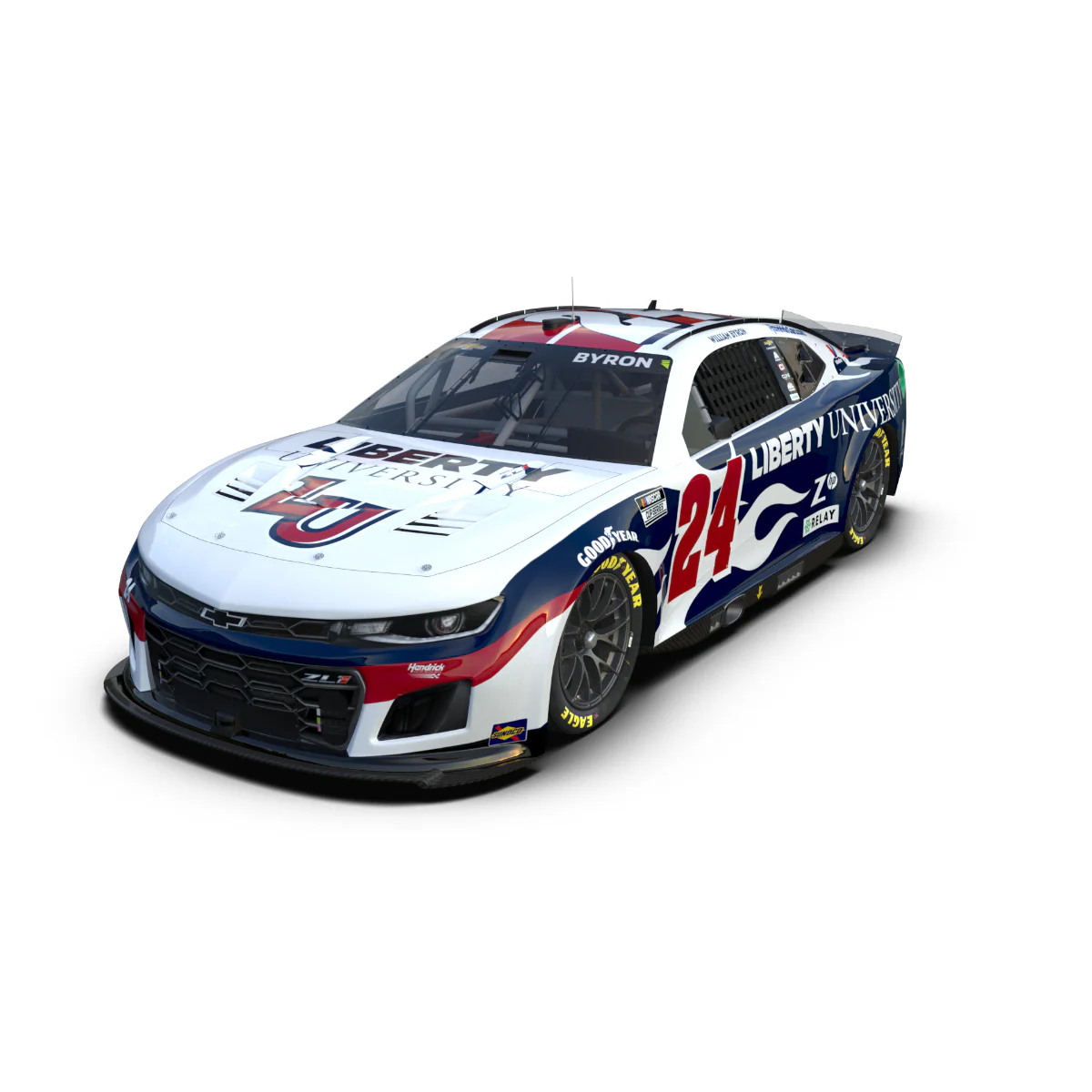 AUTOGRAPHED William Byron #24 2024 Liberty University 1:24 ELITE Die-Cast