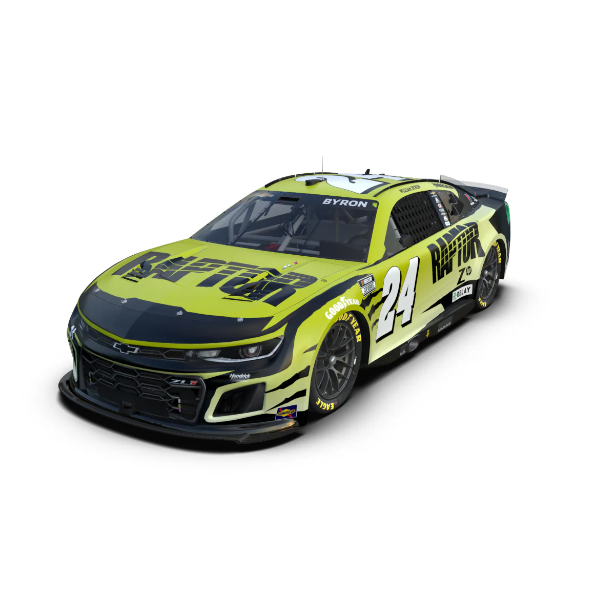 AUTOGRAPHED William Byron #24 2024 RAPTOR 1:24 HO Die-Cast
