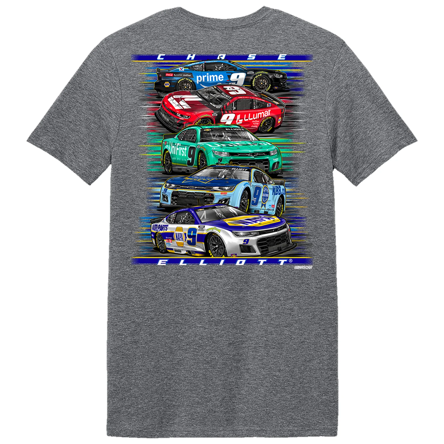 Chase Elliott #9 2026 Multi-Sponsor T-shirt - Image 2