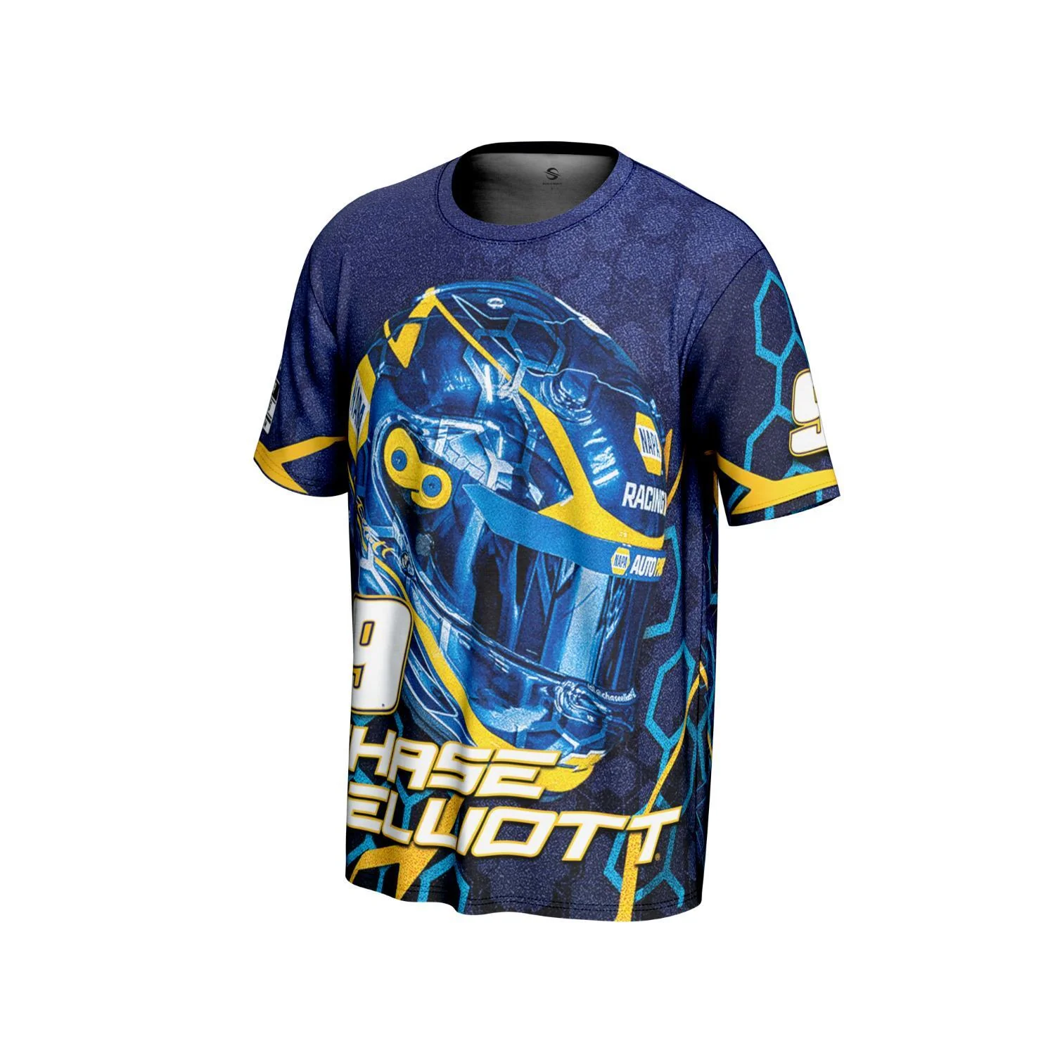 Chase Elliott #9 NAPA Helmet Sublimated T-shirt - Image 2
