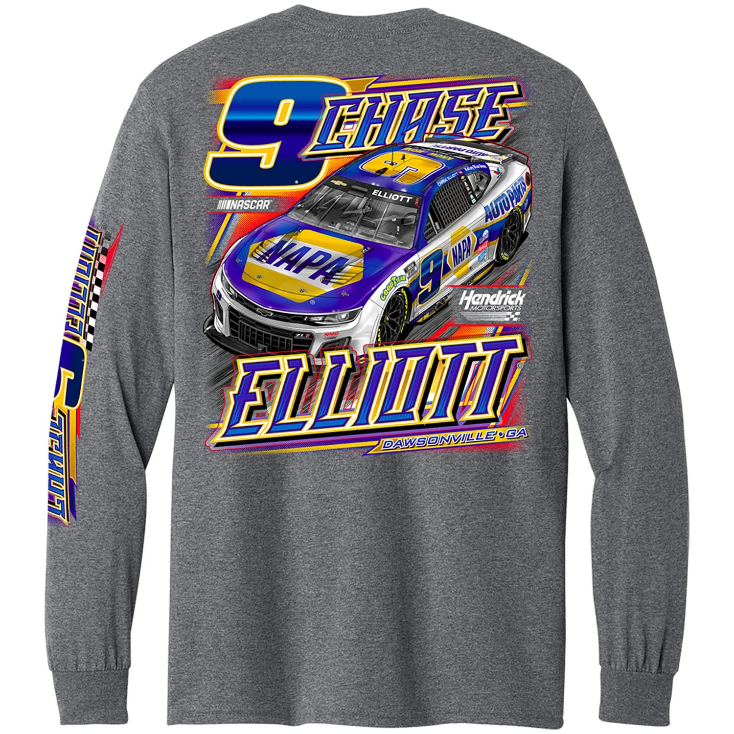 Chase Elliott #9 NAPA Longsleeve T-shirt - Image 3