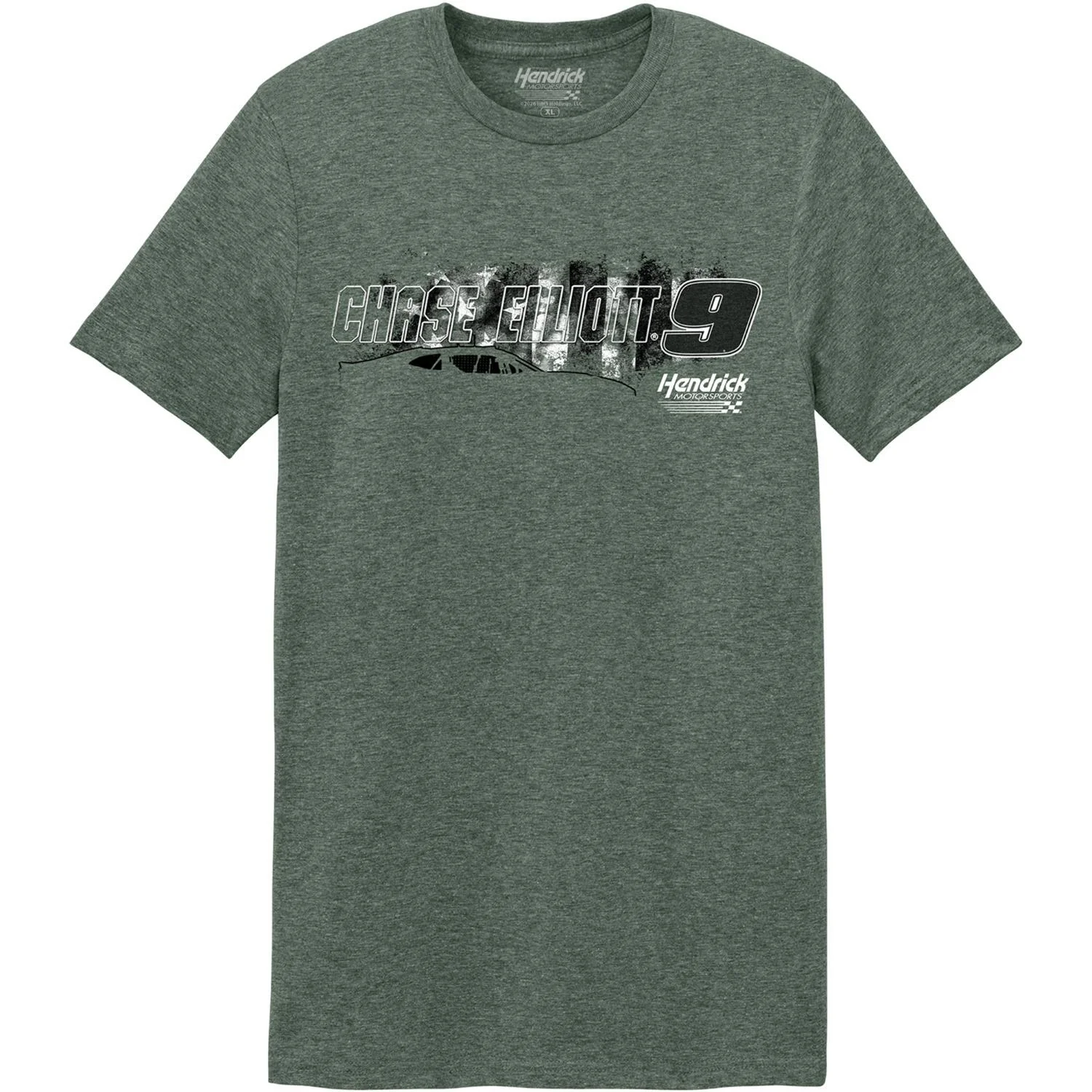 Chase Elliott #9 NAPA Military Green T-shirt - Image 2