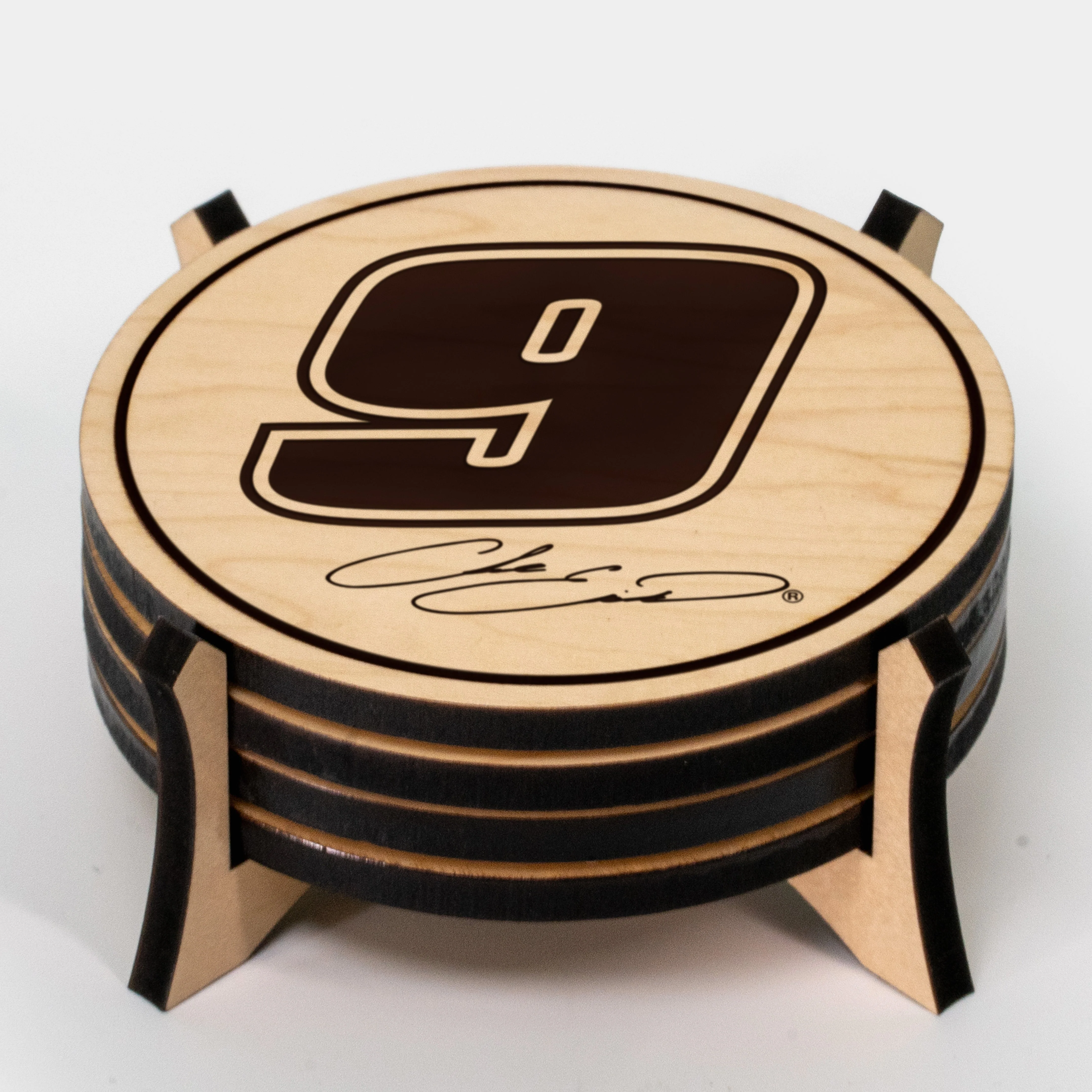 Chase Elliott #9 Wooden Coaster Set - Image 2