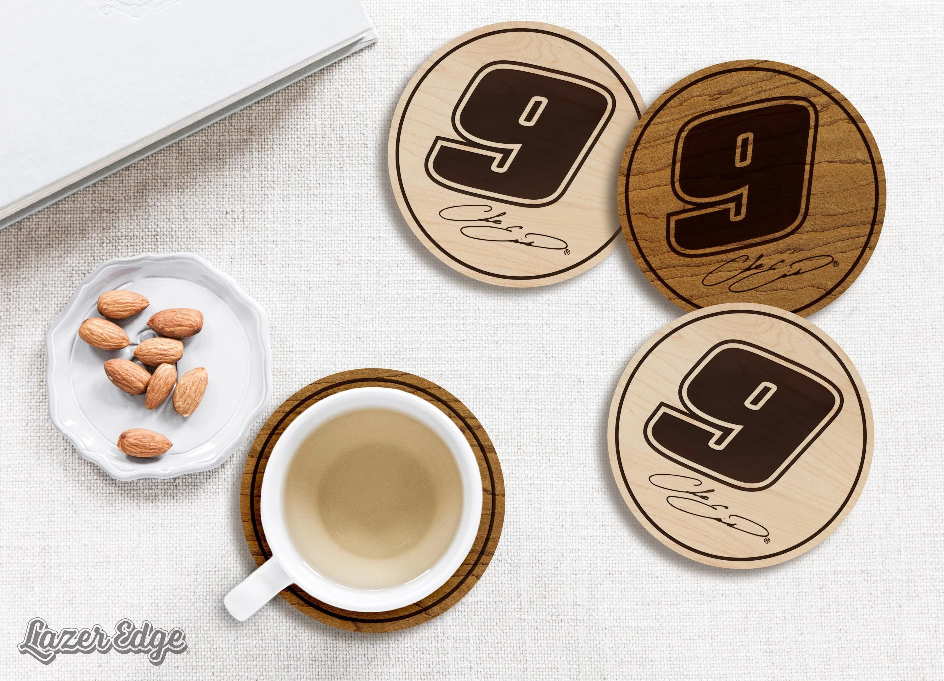 Chase Elliott #9 Wooden Coaster Set - Image 3