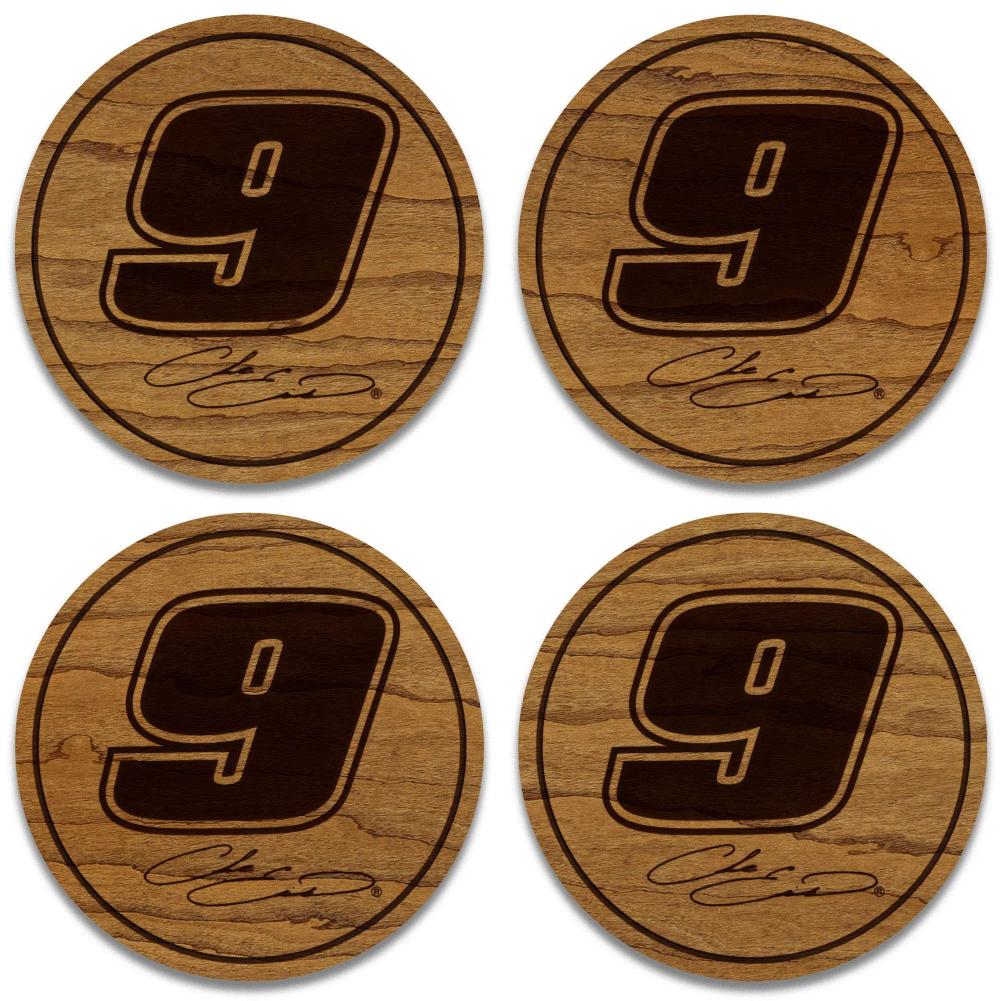 Chase Elliott #9 Wooden Coaster Set - Image 5