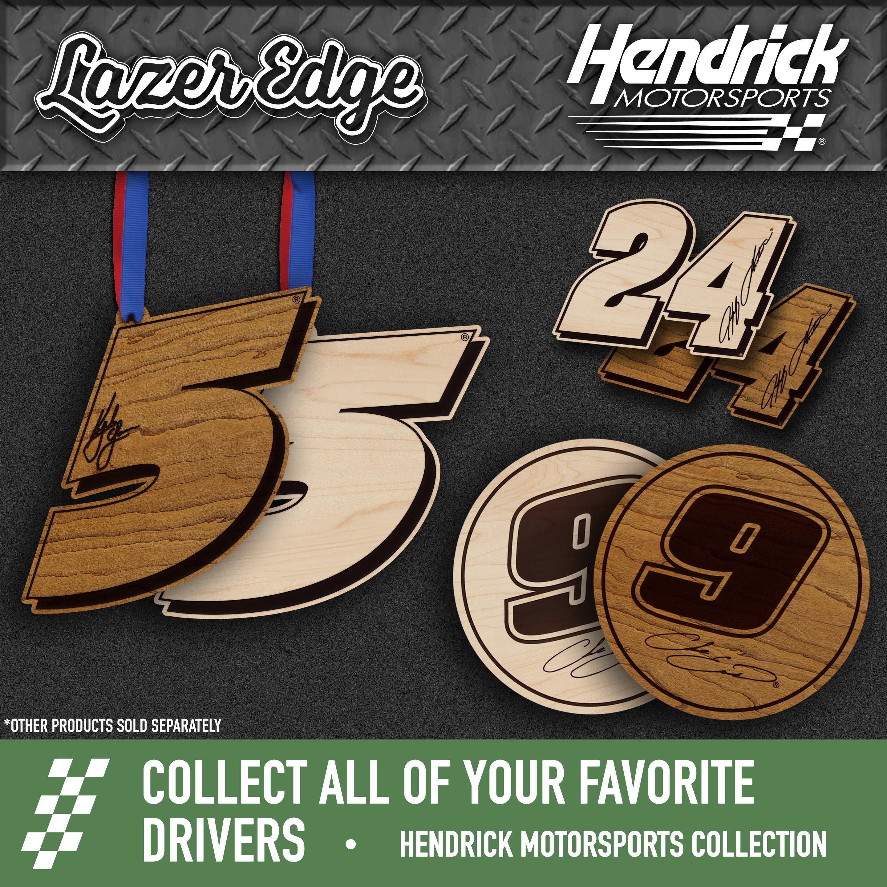 Chase Elliott #9 Wooden Coaster Set - Image 9