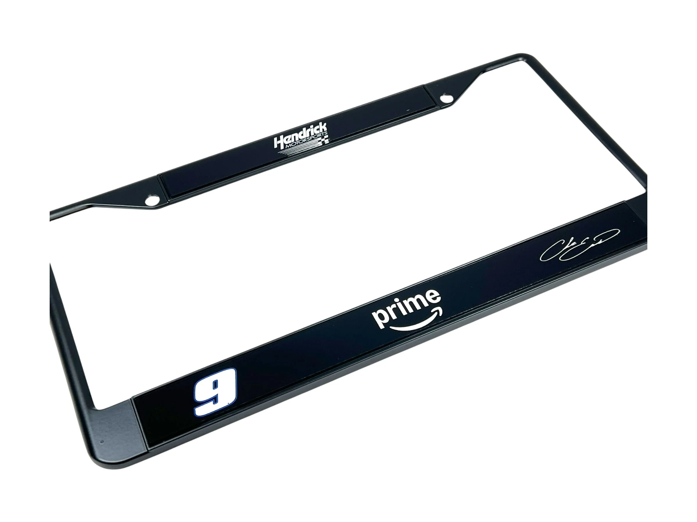 Chase Elliott #9 Amazon Prime Black License Plate Frame - Image 3
