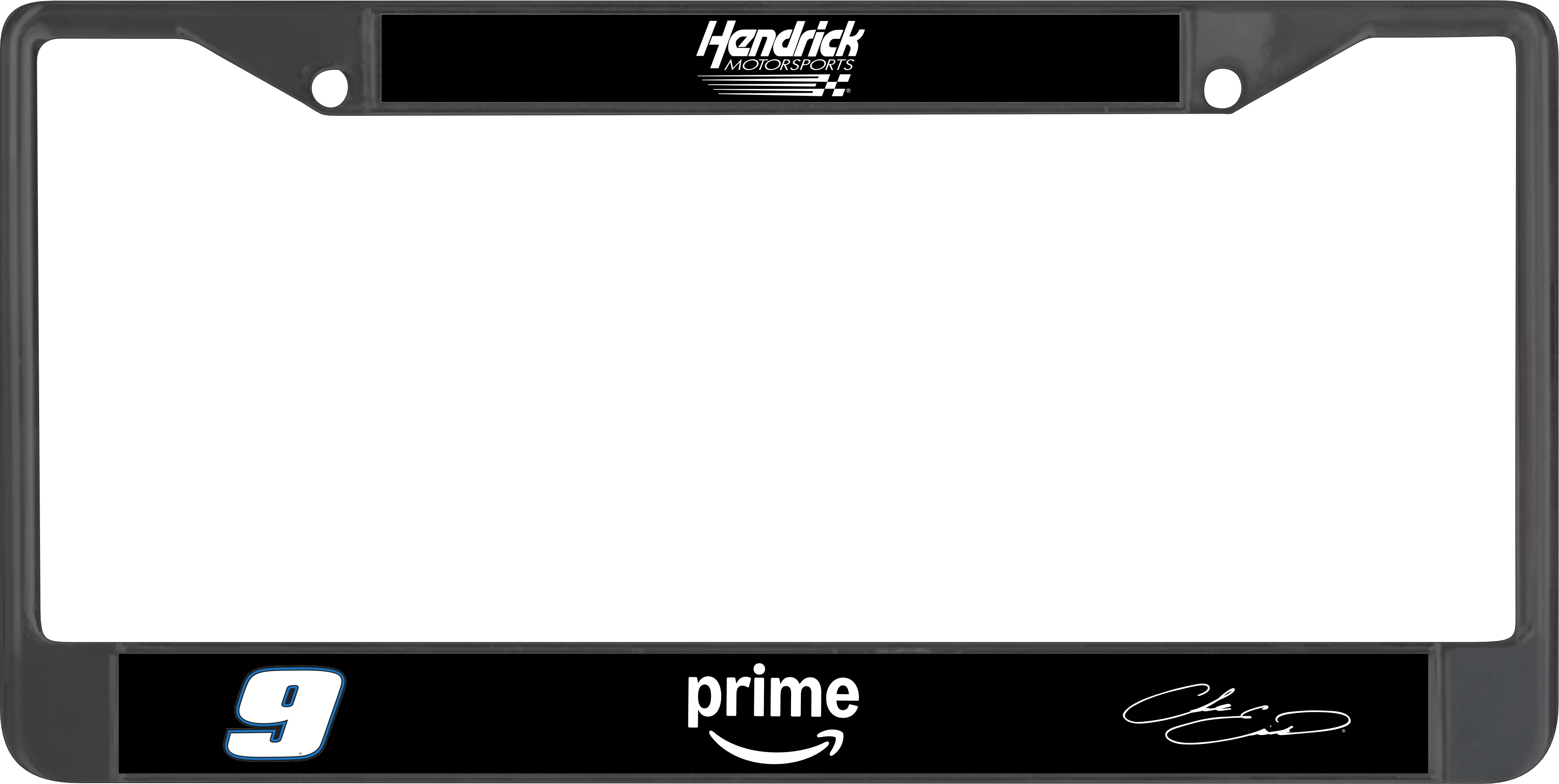 Chase Elliott #9 Amazon Prime Black License Plate Frame - Image 5