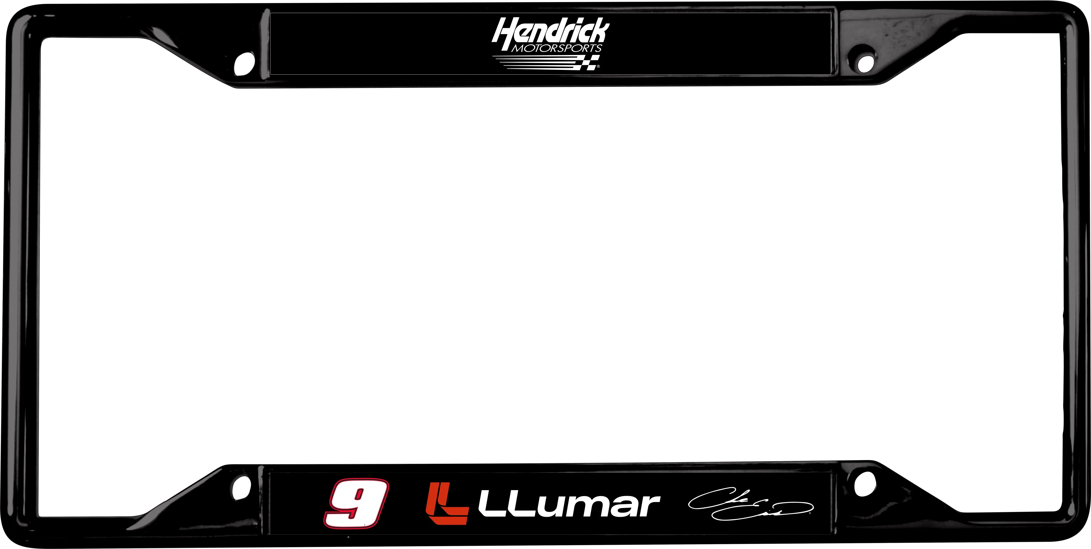 Chase Elliott #9 LLumar Black License Plate Frame - Image 5