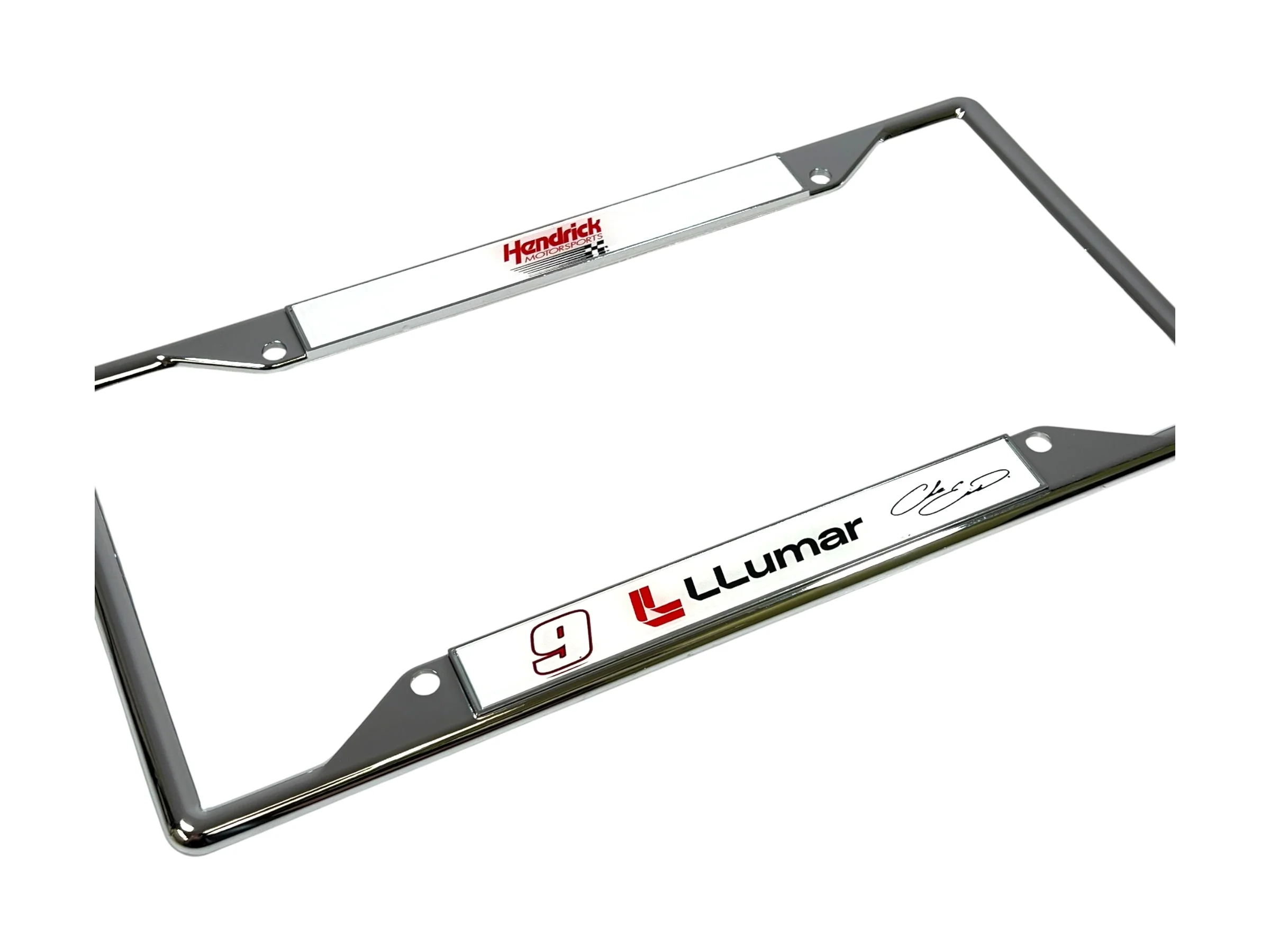 Chase Elliott #9 LLumar Chrome License Plate Frame - Image 3