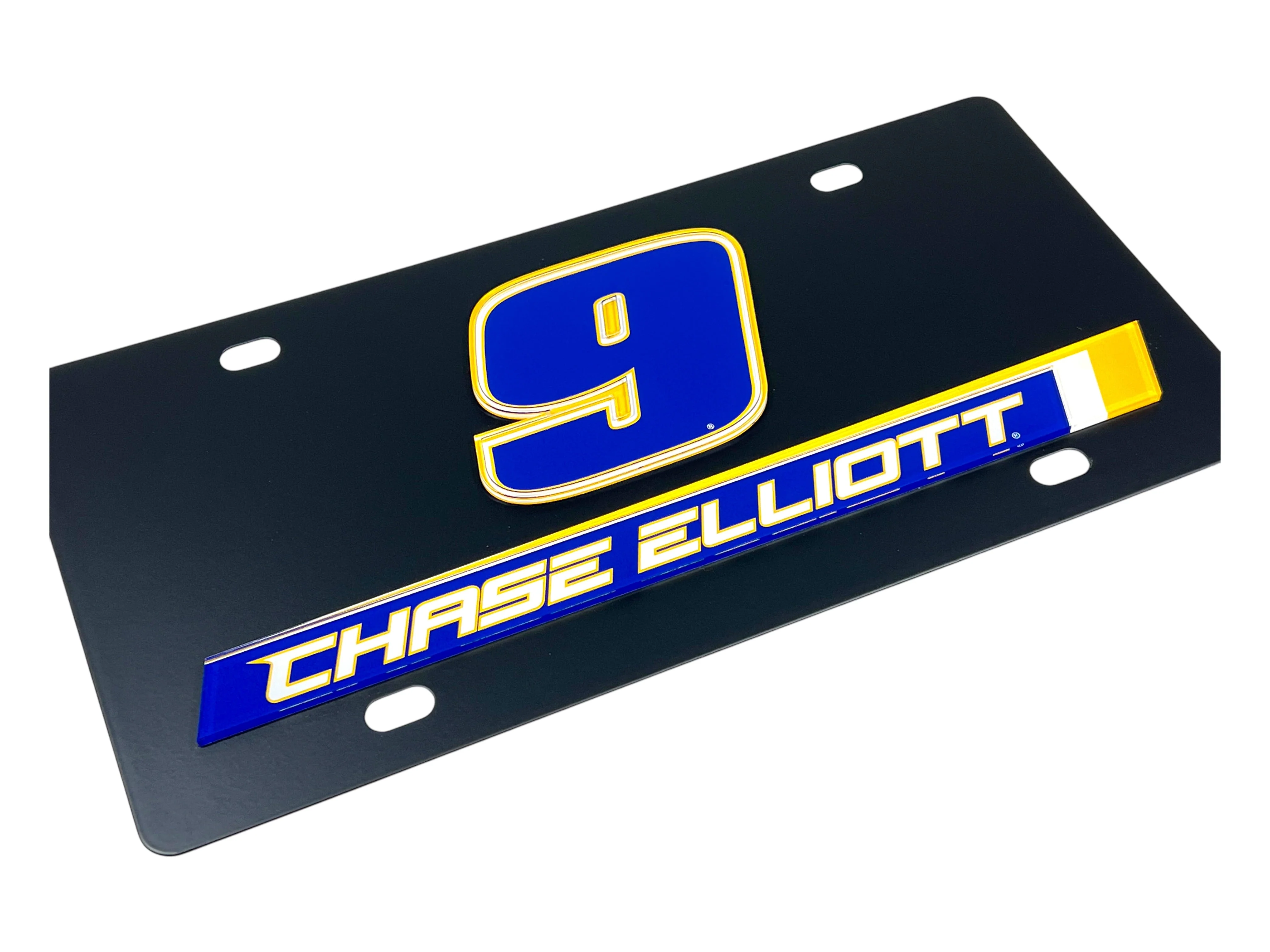Chase Elliott #9 NAPA Carbon Steel License Plate - Image 3
