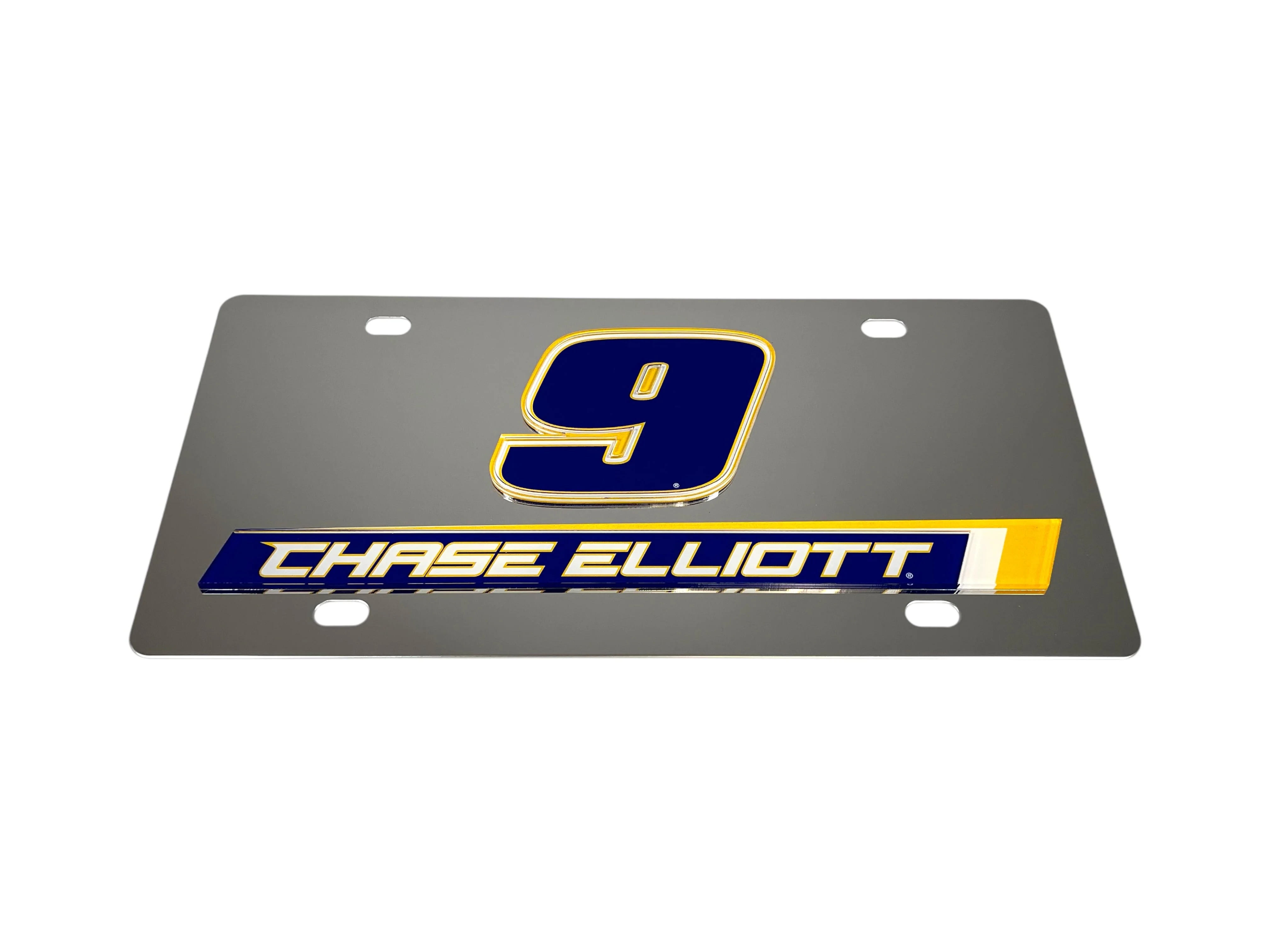 Chase Elliott #9 NAPA Stainless Steel License Plate - Image 2