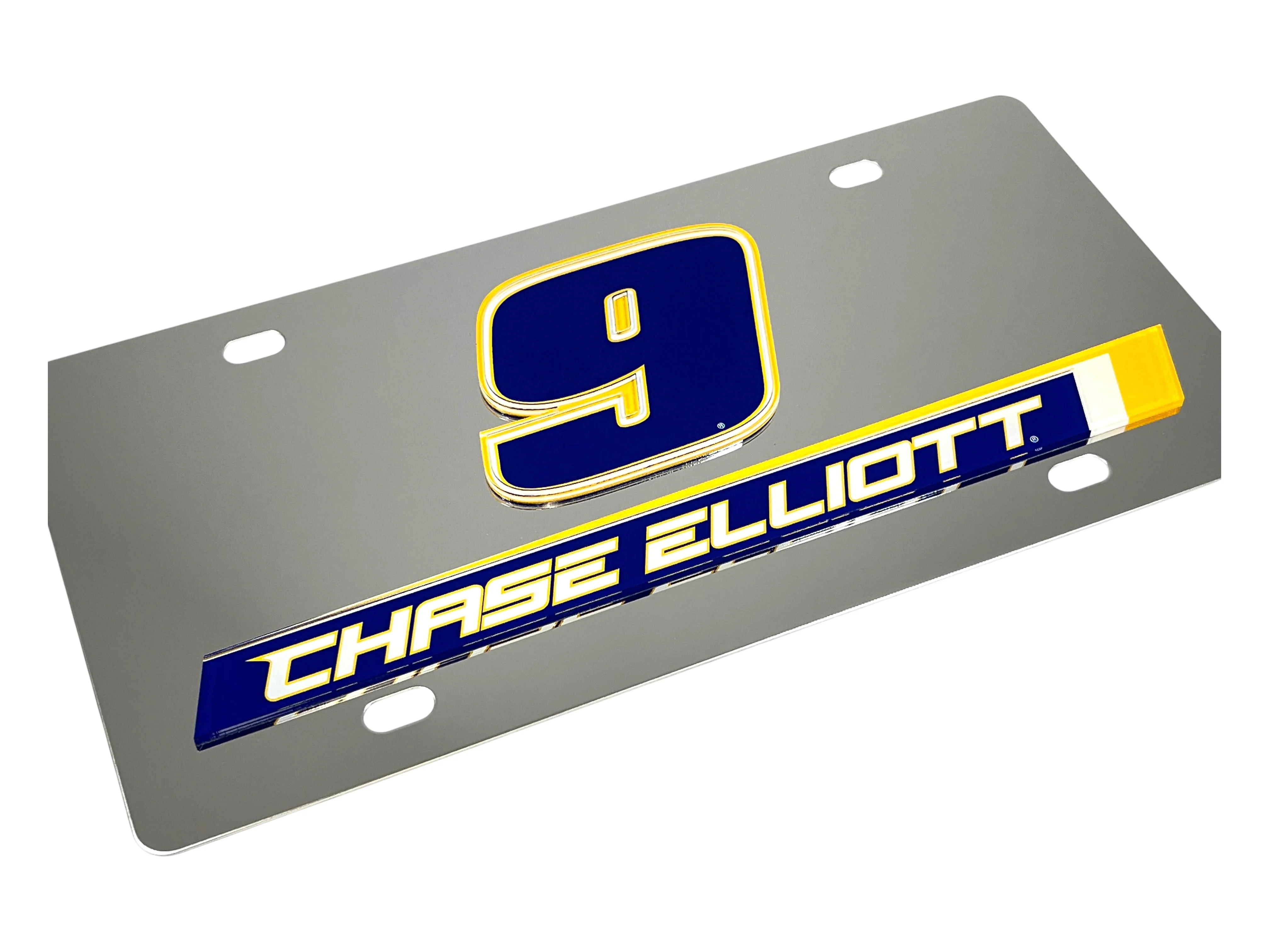 Chase Elliott #9 NAPA Stainless Steel License Plate - Image 3