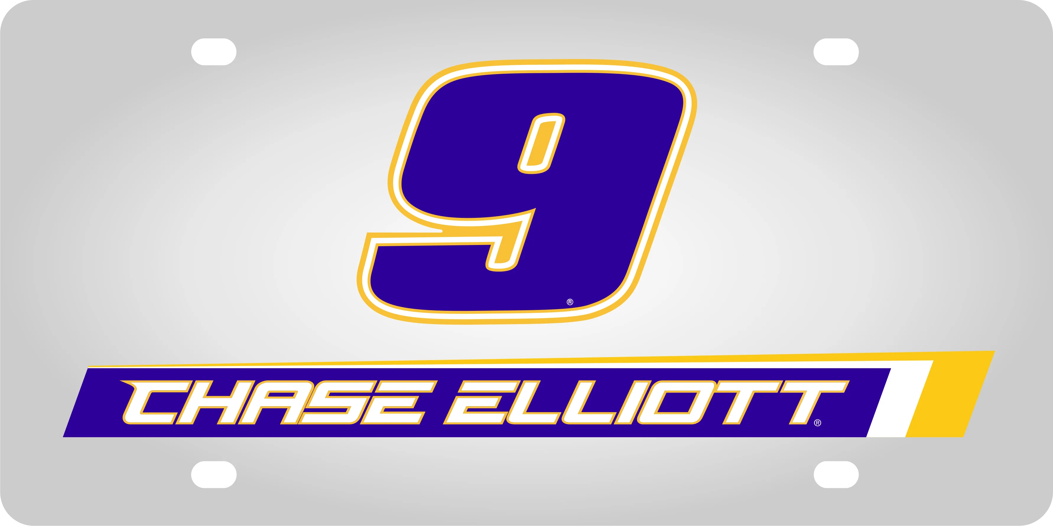 Chase Elliott #9 NAPA Stainless Steel License Plate - Image 5