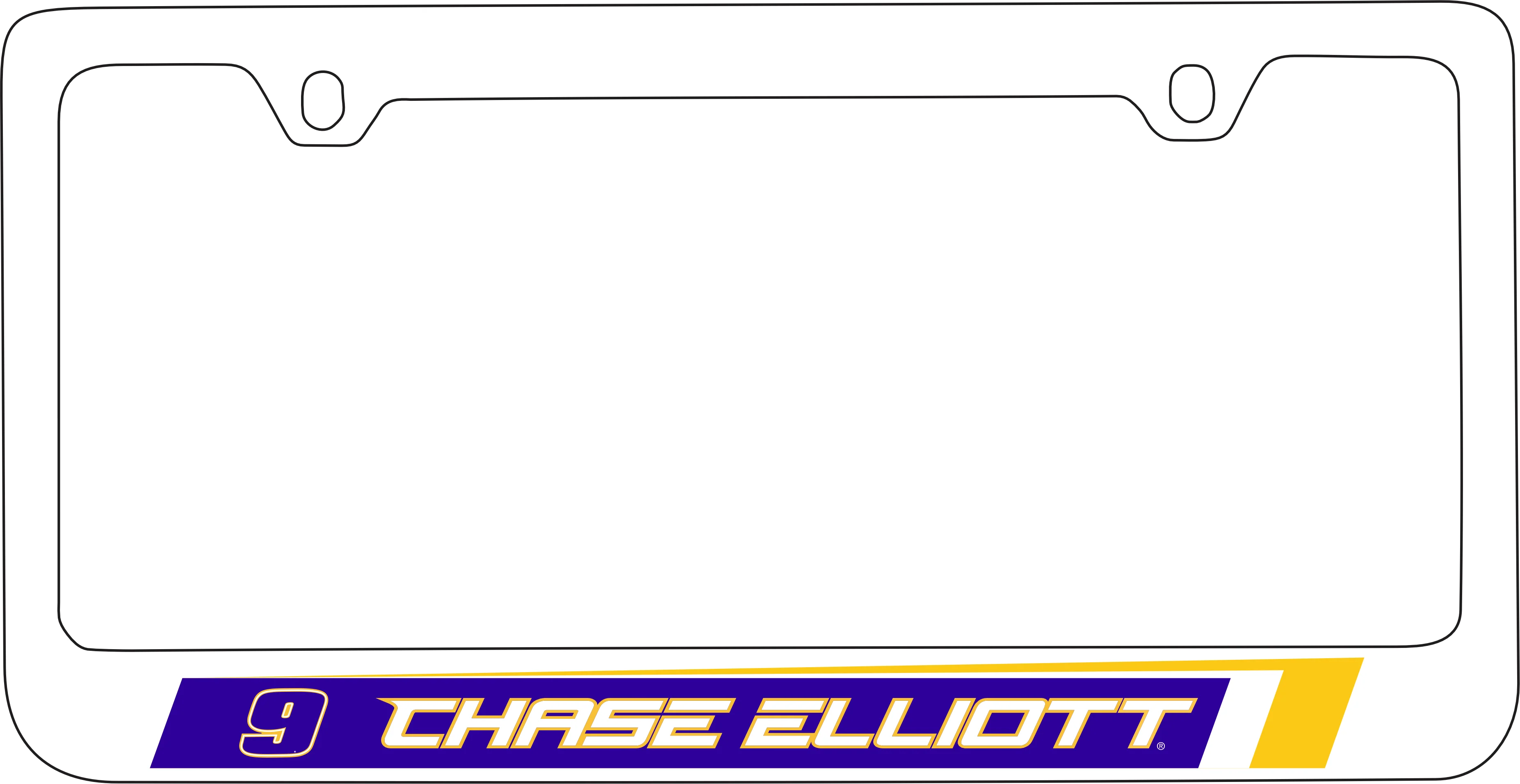 Chase Elliott #9 NAPA White License Plate Frame - Image 5