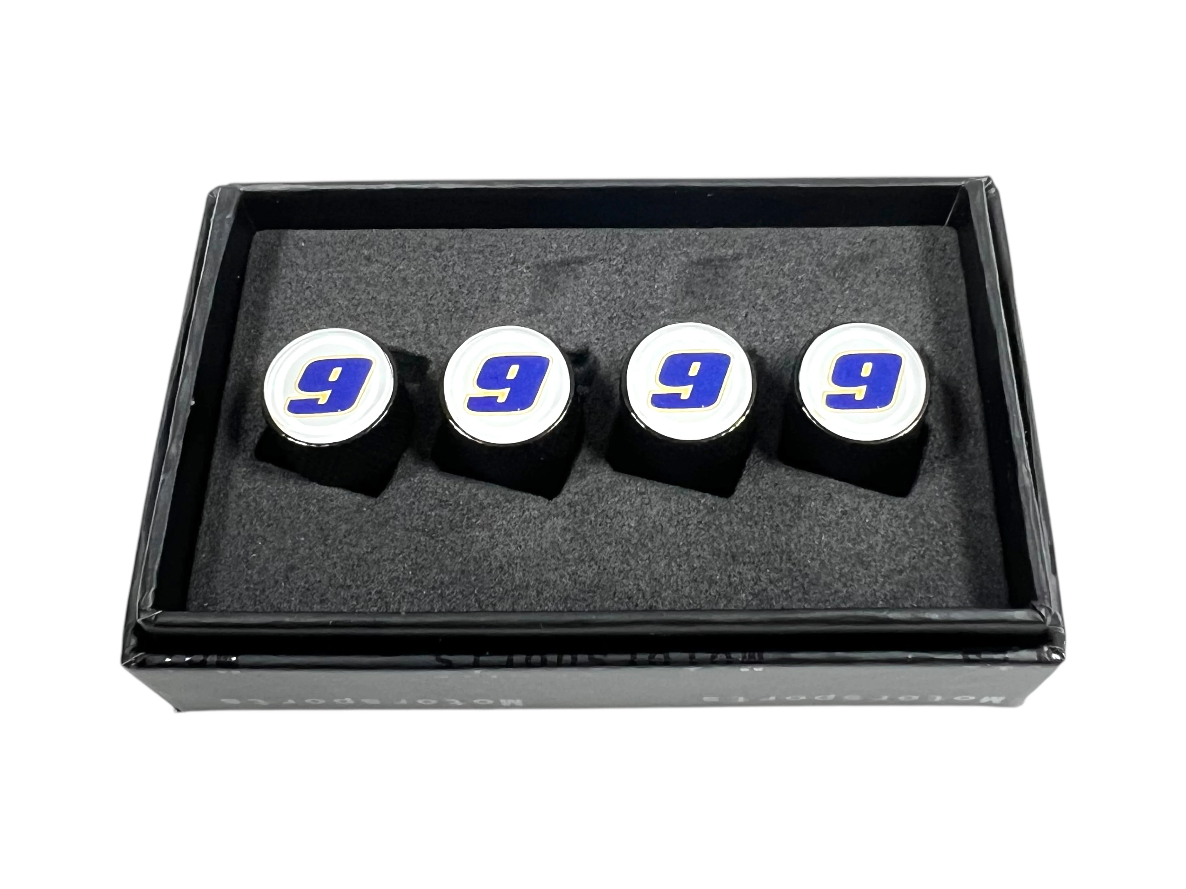 Chase Elliott #9 NAPA Black Knurled Valve Stem Caps - Image 2