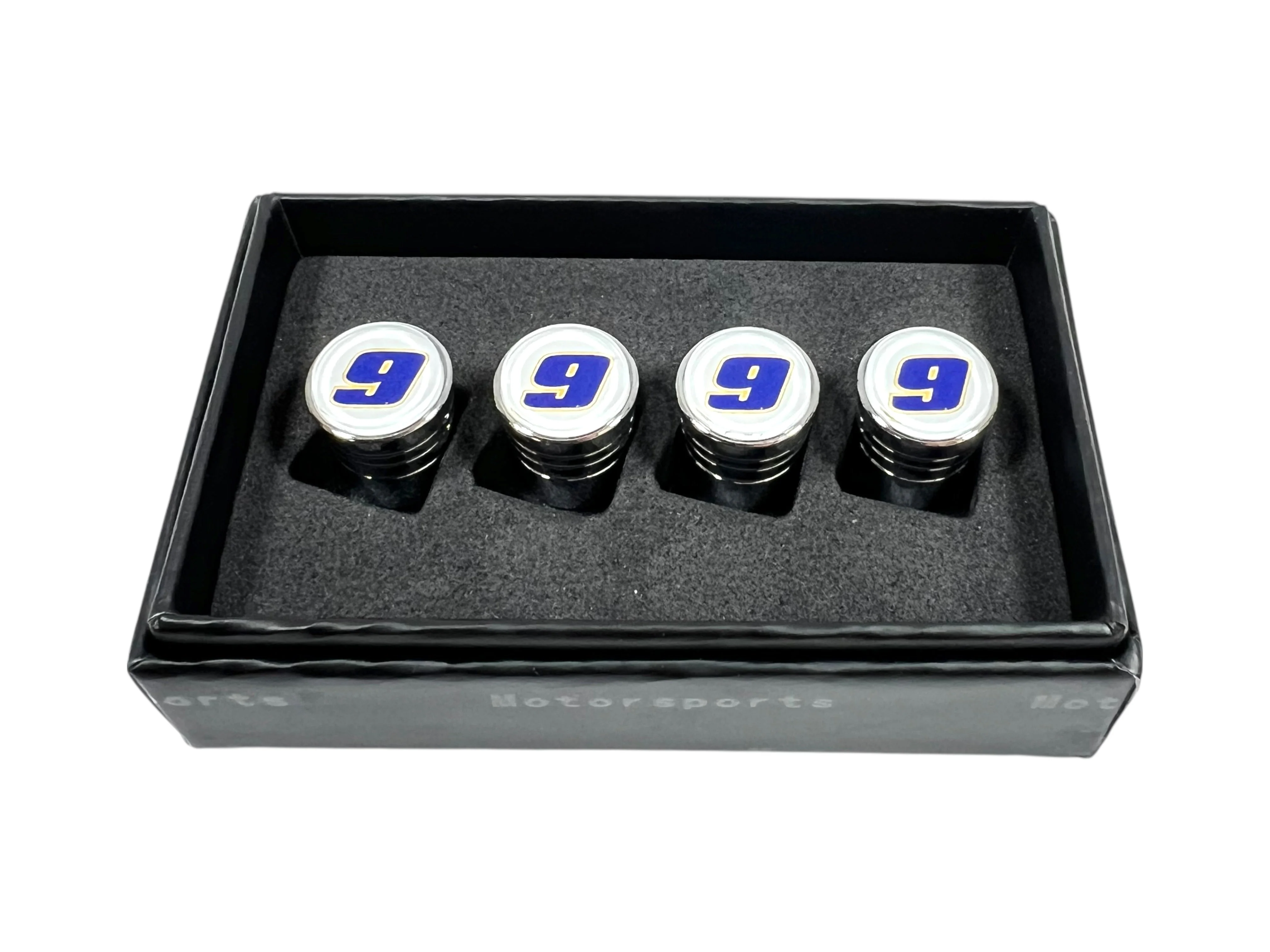 Chase Elliott #9 NAPA Chrome Tapered Valve Stem Caps - Image 2