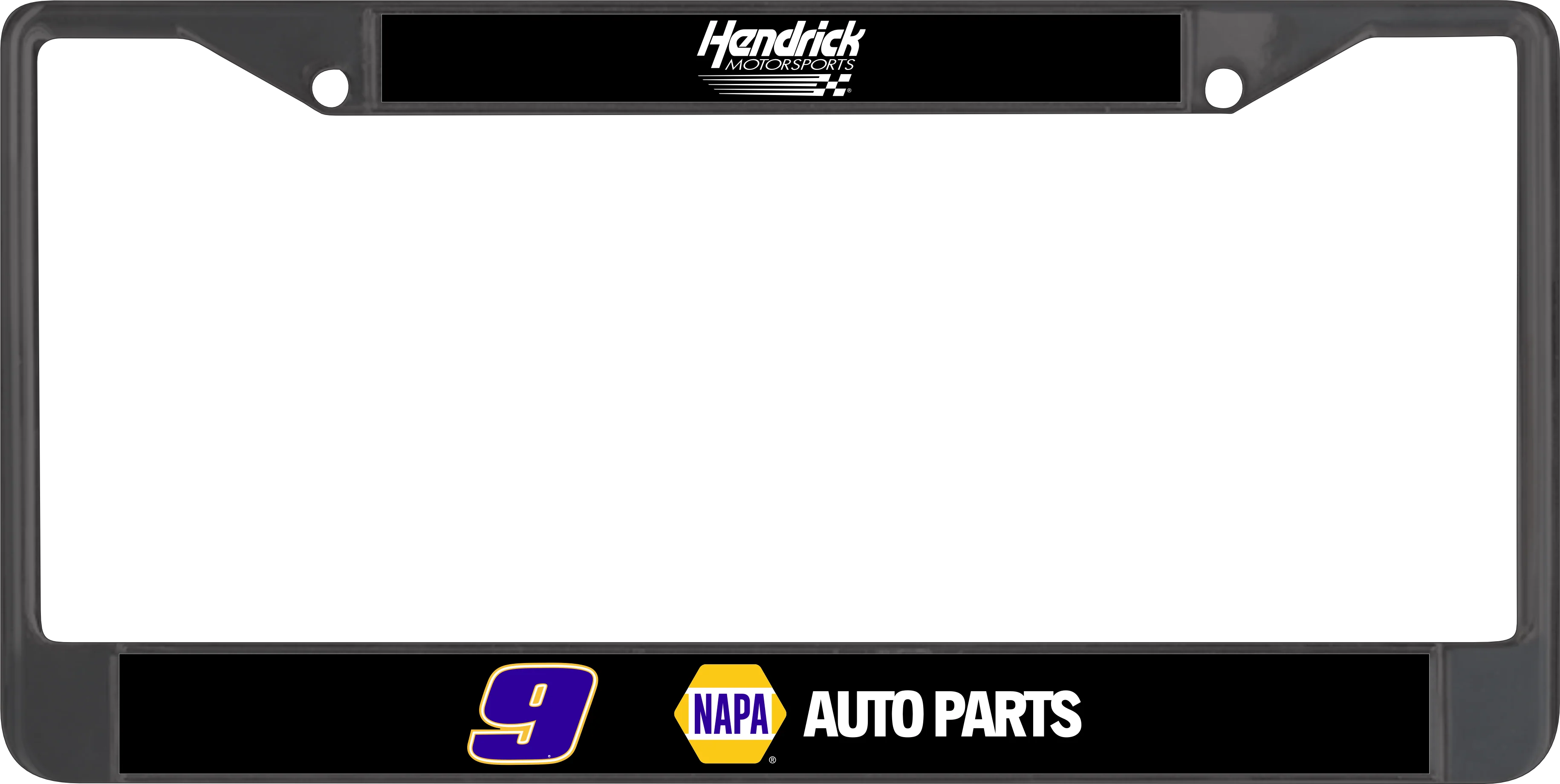 Chase Elliott #9 NAPA Black License Plate Frame - Image 5