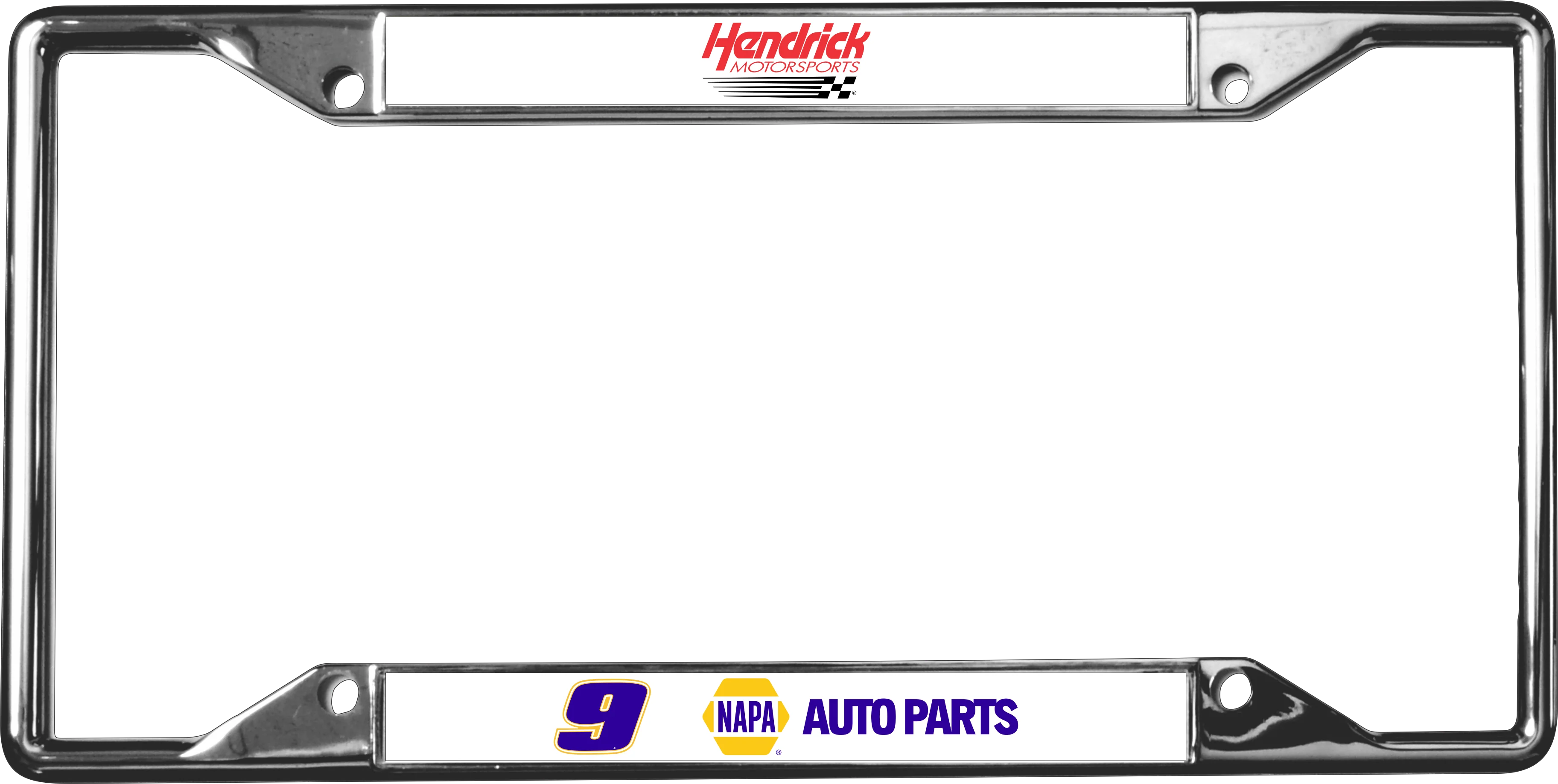 Chase Elliott #9 NAPA Chrome License Plate Frame - Image 5
