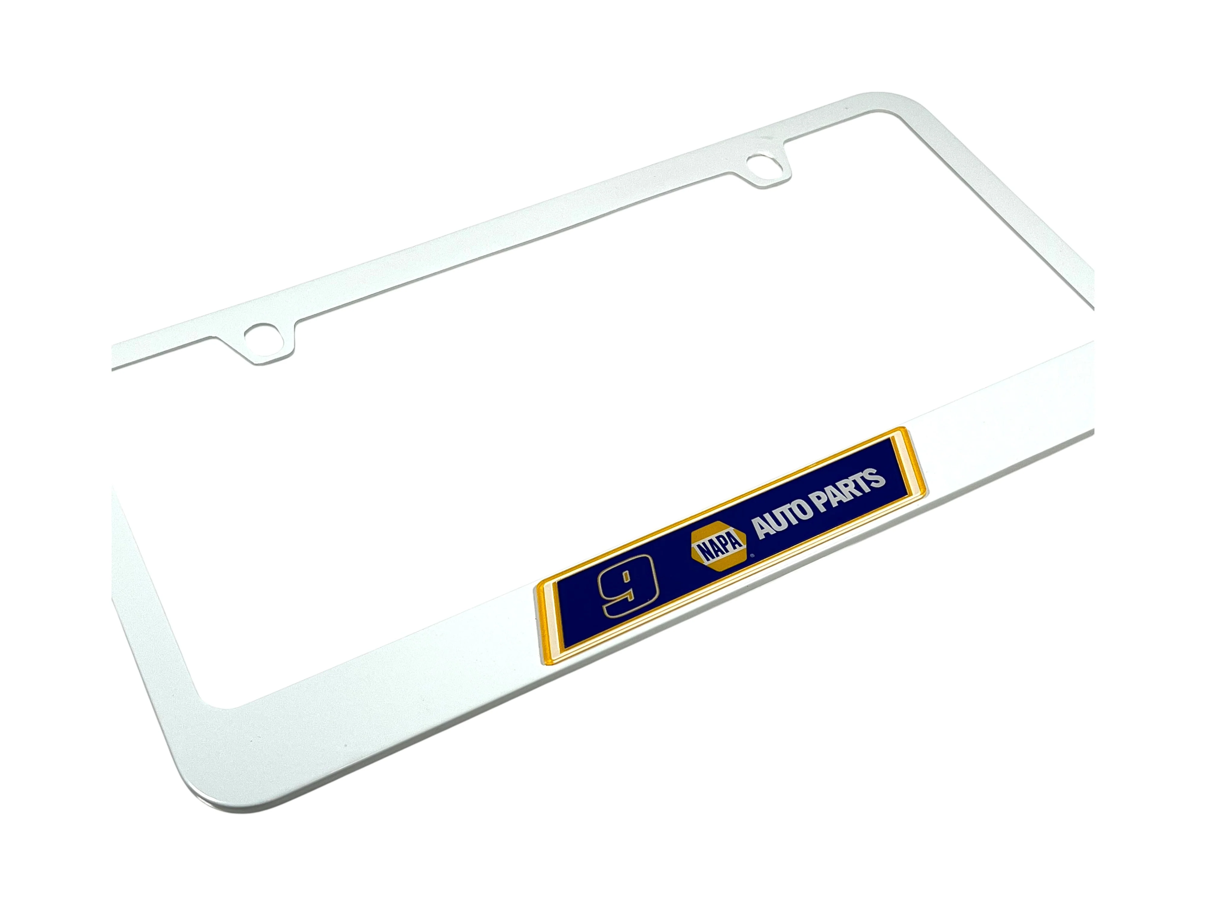 Chase Elliott #9 NAPA White License Plate Frame - Image 3
