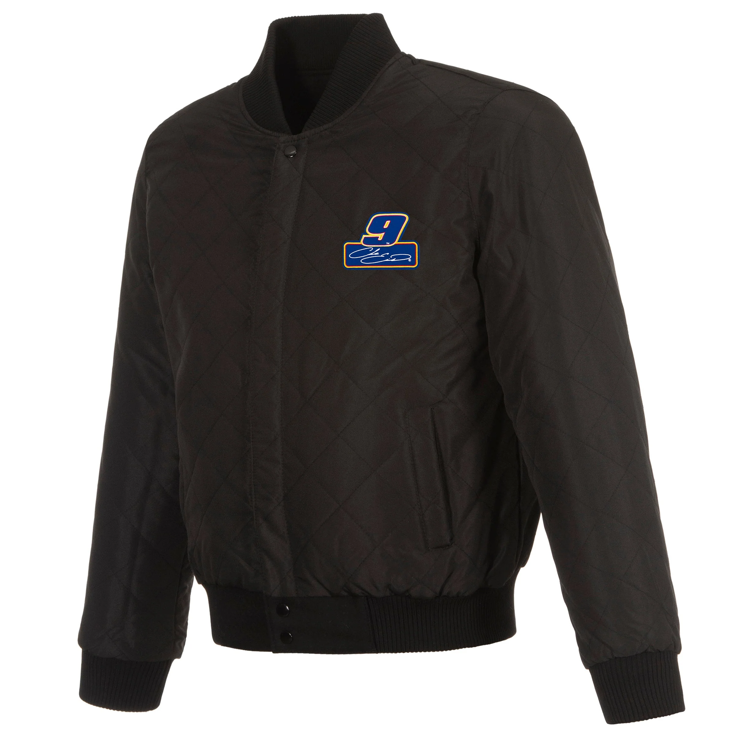 Chase Elliott #9 Reversible Wool and Leather Jacket - Image 4