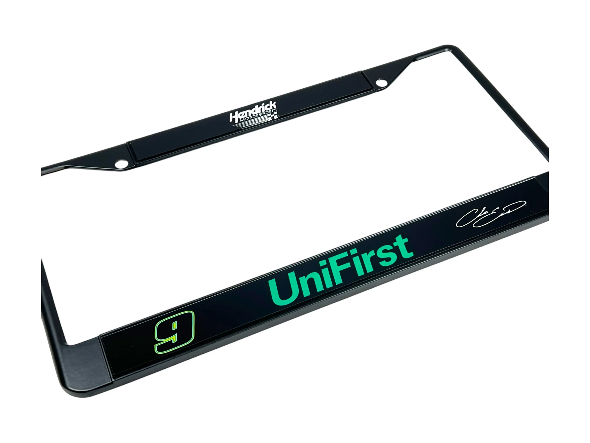 Chase Elliott #9 UniFirst Black License Plate Frame - Image 3