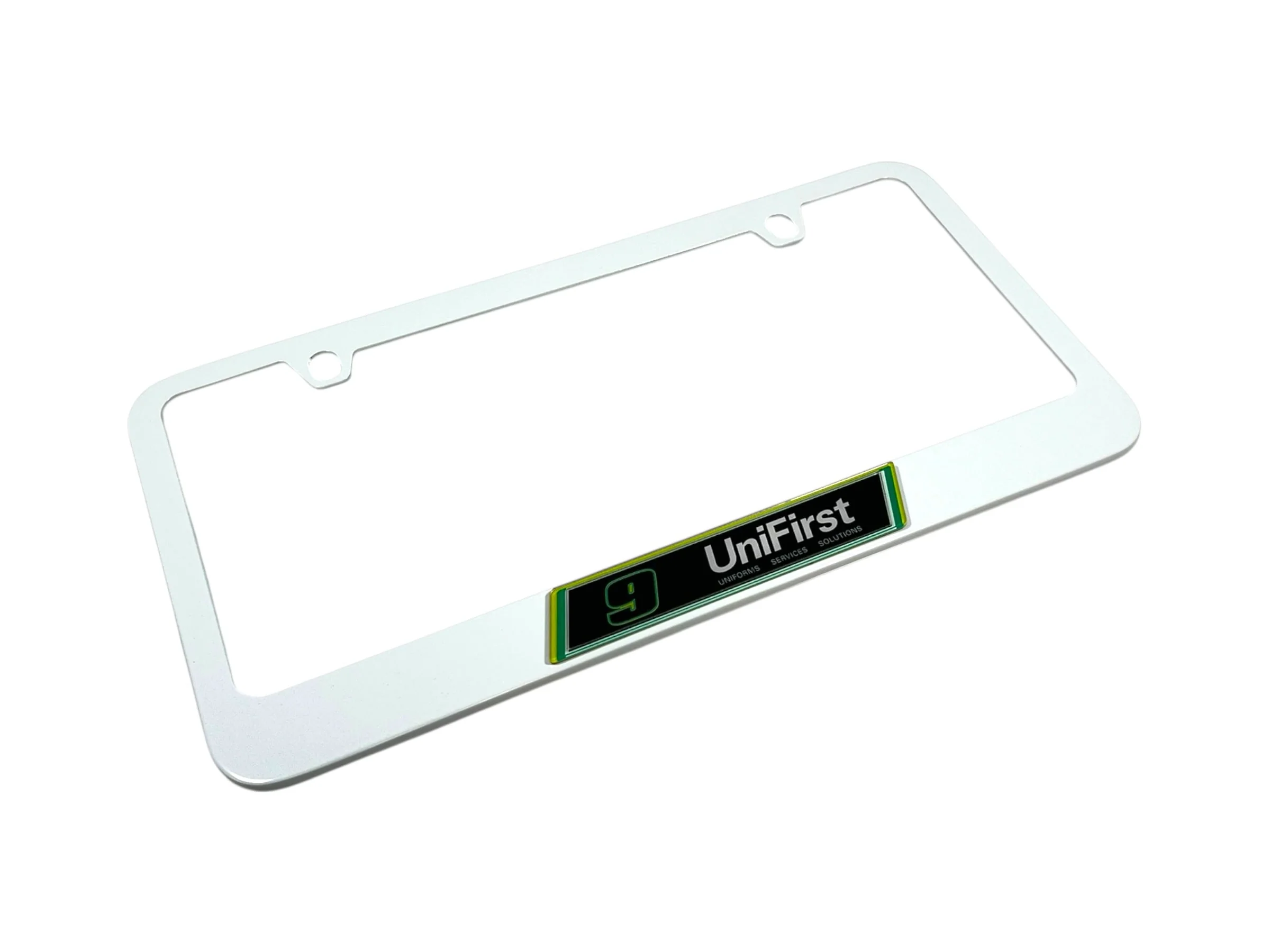 Chase Elliott #9 UniFirst White License Plate Frame