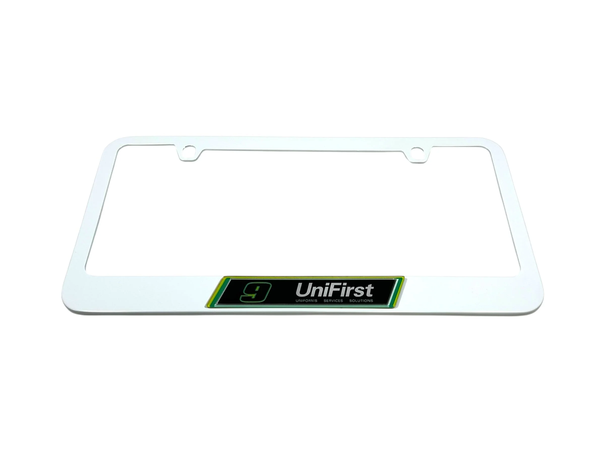 Chase Elliott #9 UniFirst White License Plate Frame - Image 2